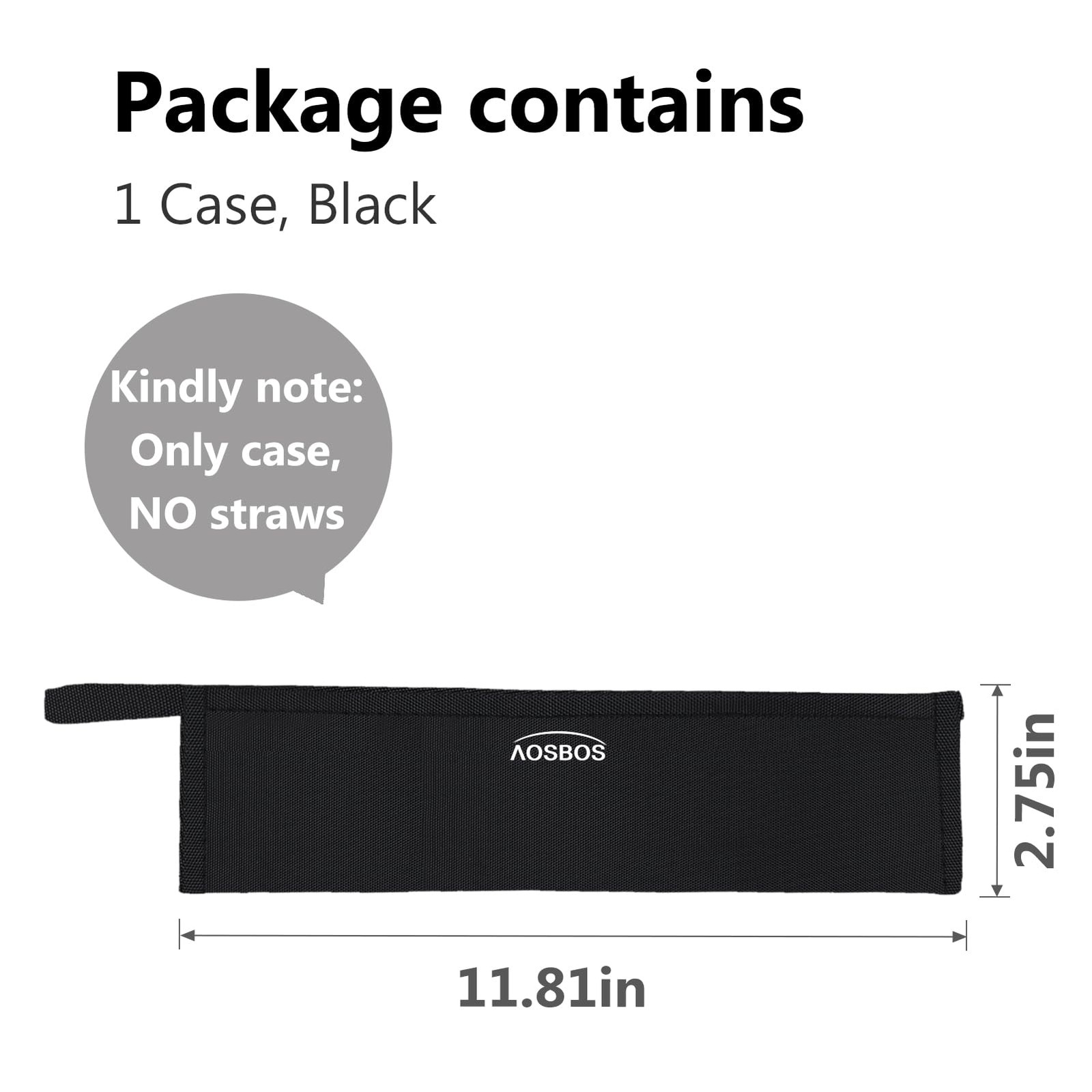 Reusable Straws Carrying Case, Portable Small Pouch for Metal, Paper, Plastic…