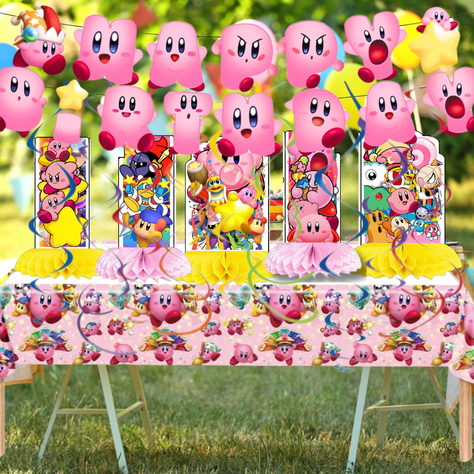 Kirby Star birthday party supplies favor centerpiece decoration event theme pink