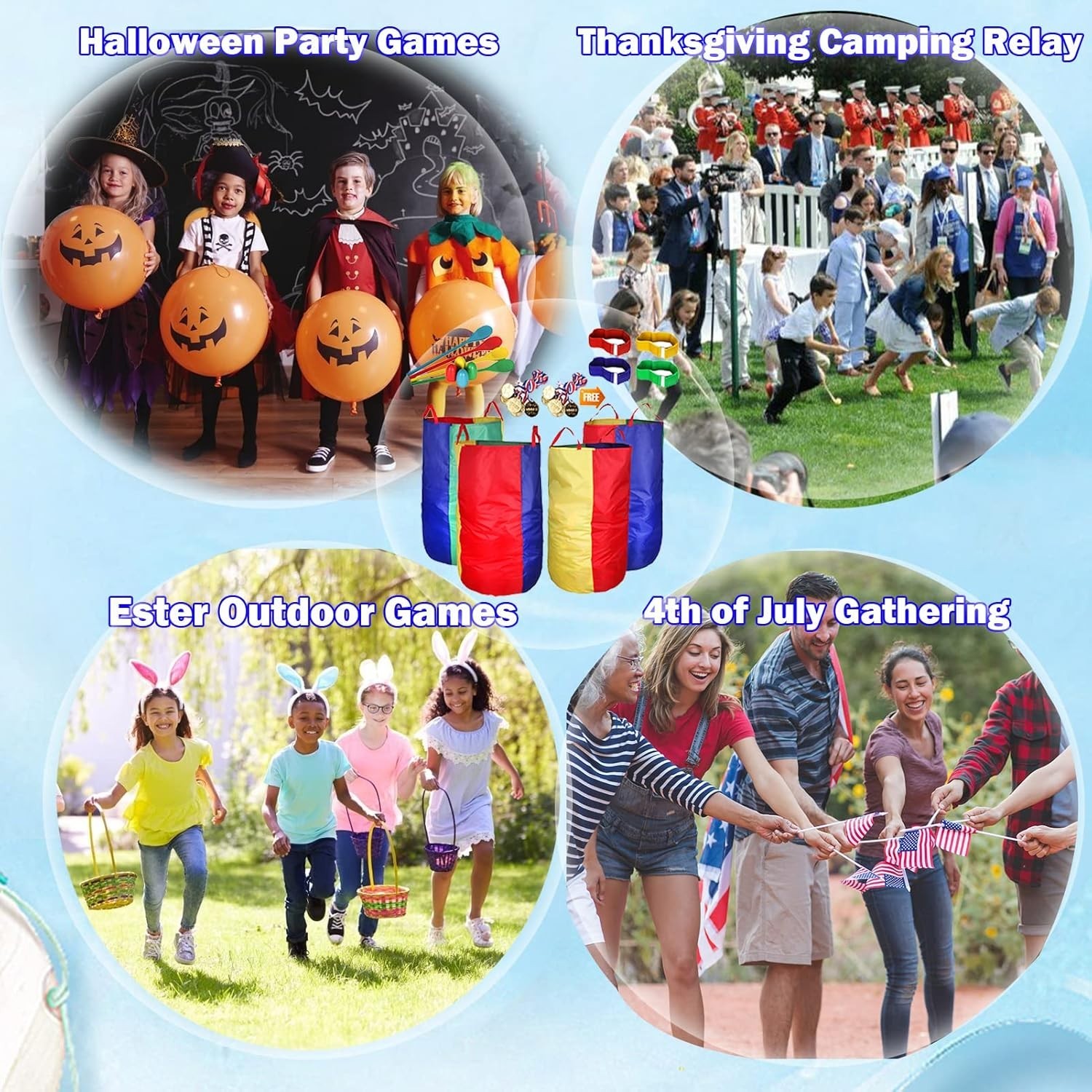 Vibrant Outdoor Games for Kids & Adults: Includes Medal Awards & Racing Gear
