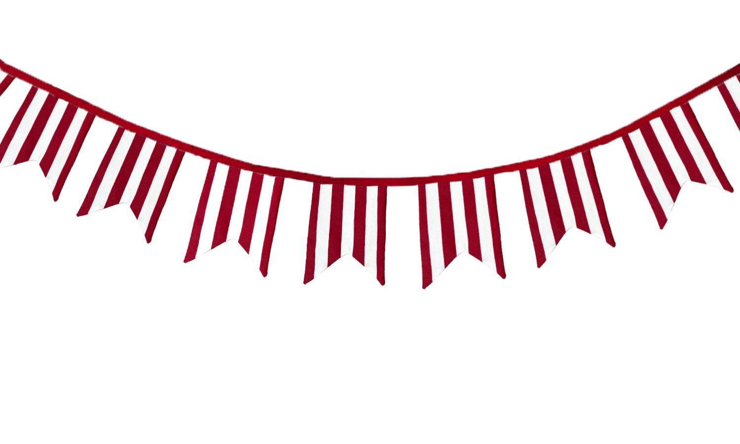 Carnival Circus Big Top Red & White Pennant Flag Banner Bunting Kid Party Decor