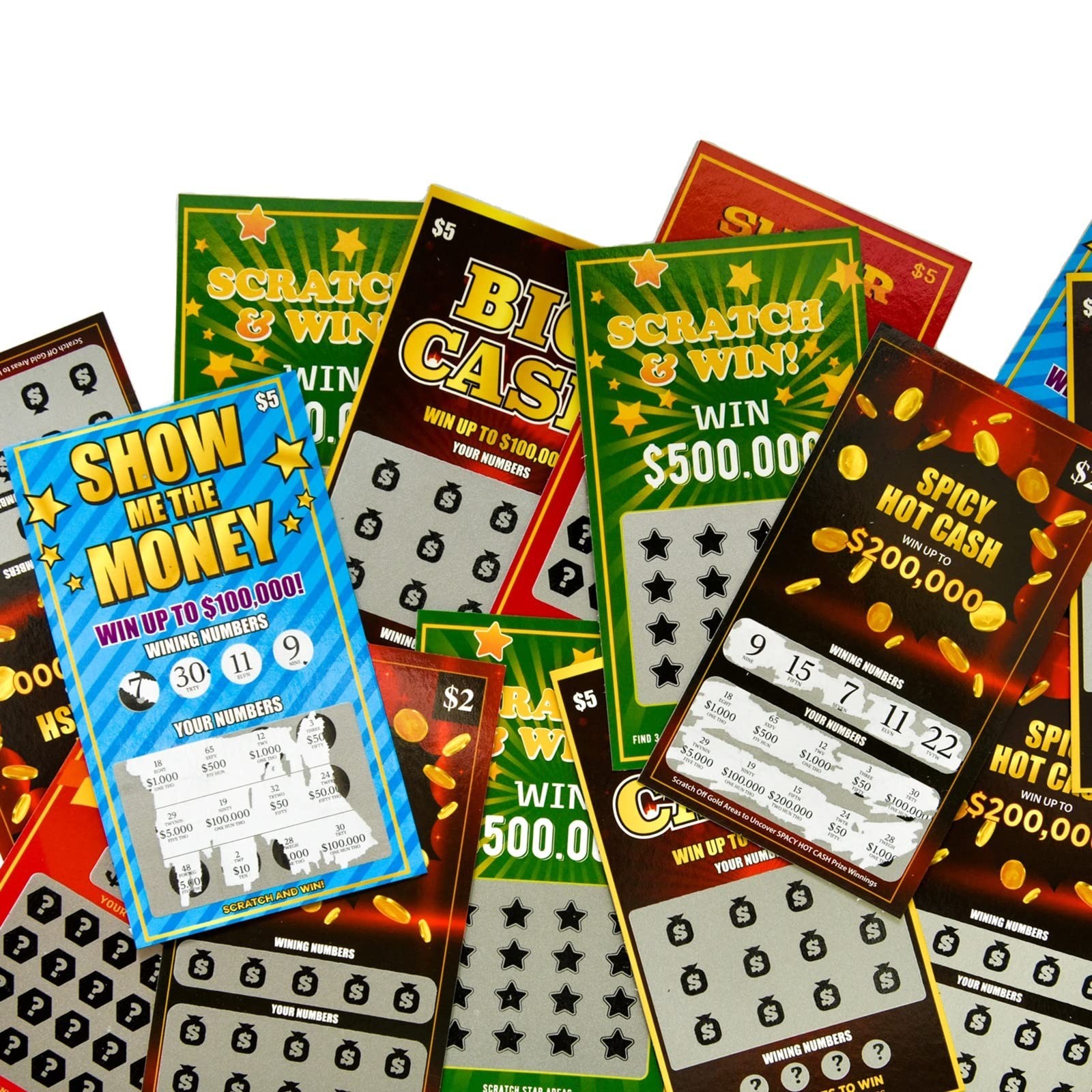 10 Fake Lottery Tickets – Hilarious Scratch Off Cards Prank – Win $500K, $200K,