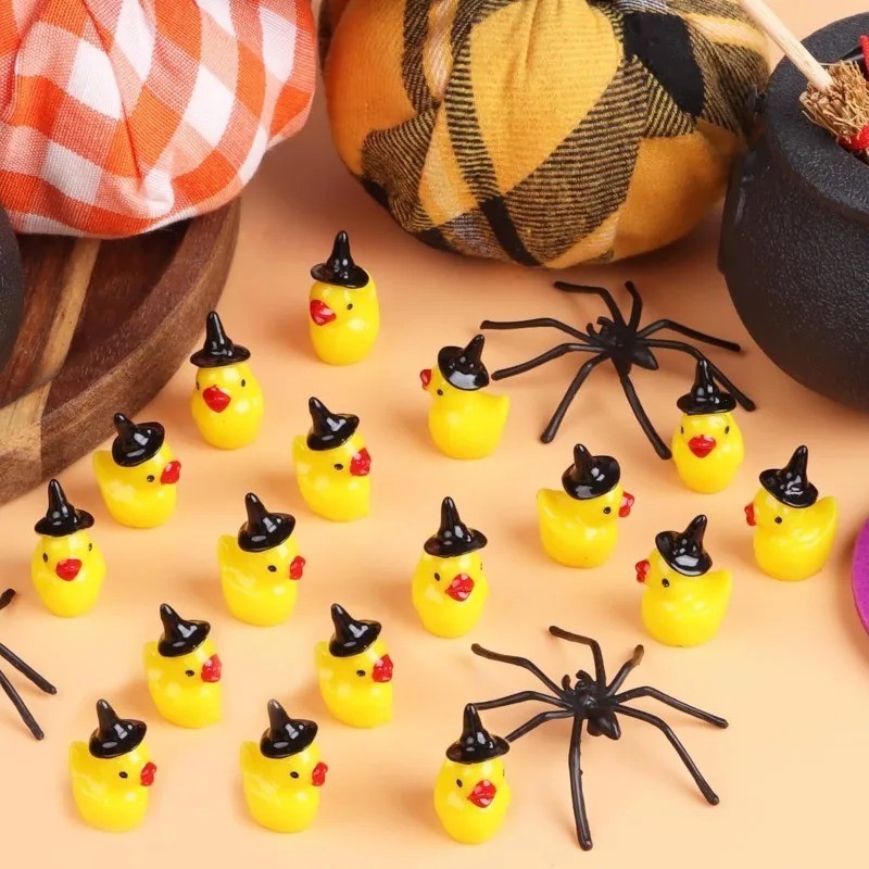 20pcs Resin Halloween Witch Mini Duck Cruise Ducks Set