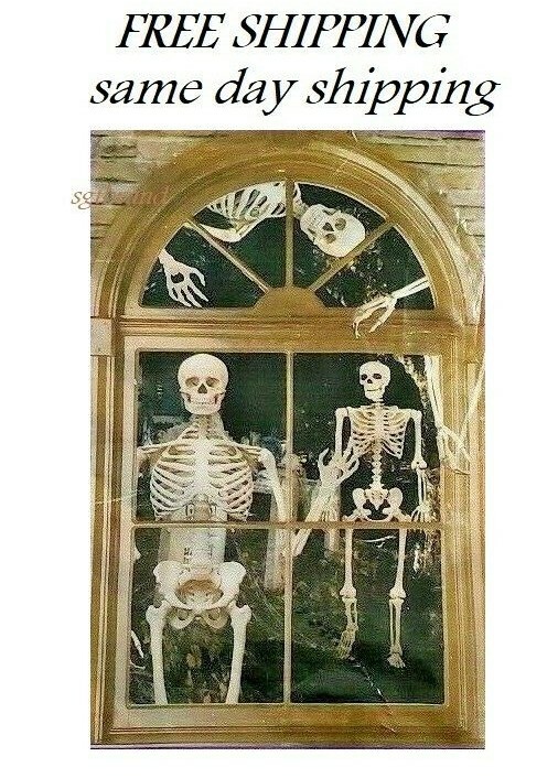 Halloween Haunted House Scene Setter Skeleton Mural photo prop wall backdrop