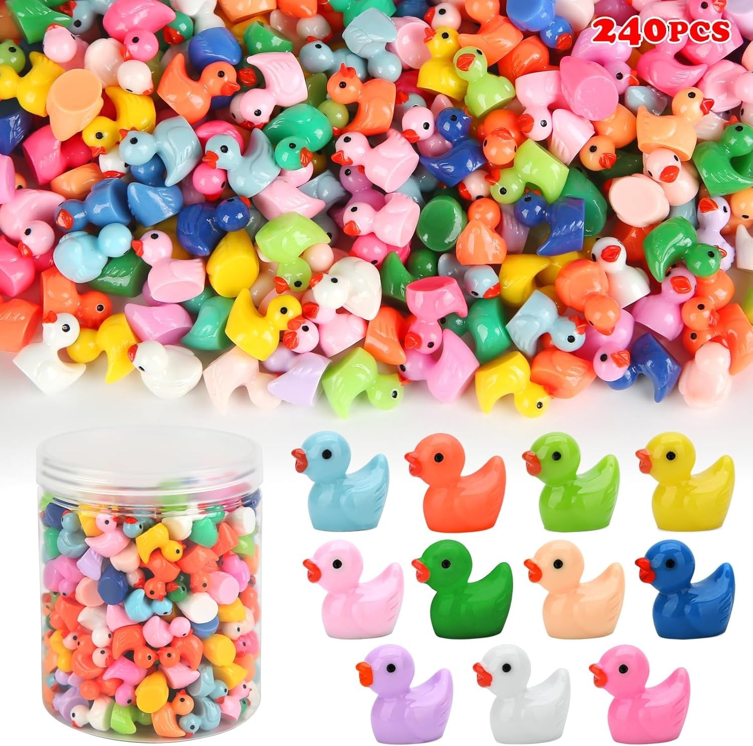240 Pack Jeep Resin Ducks In Bulk 11 Colors Tiny Ducks For Ducking Cruise Ducks