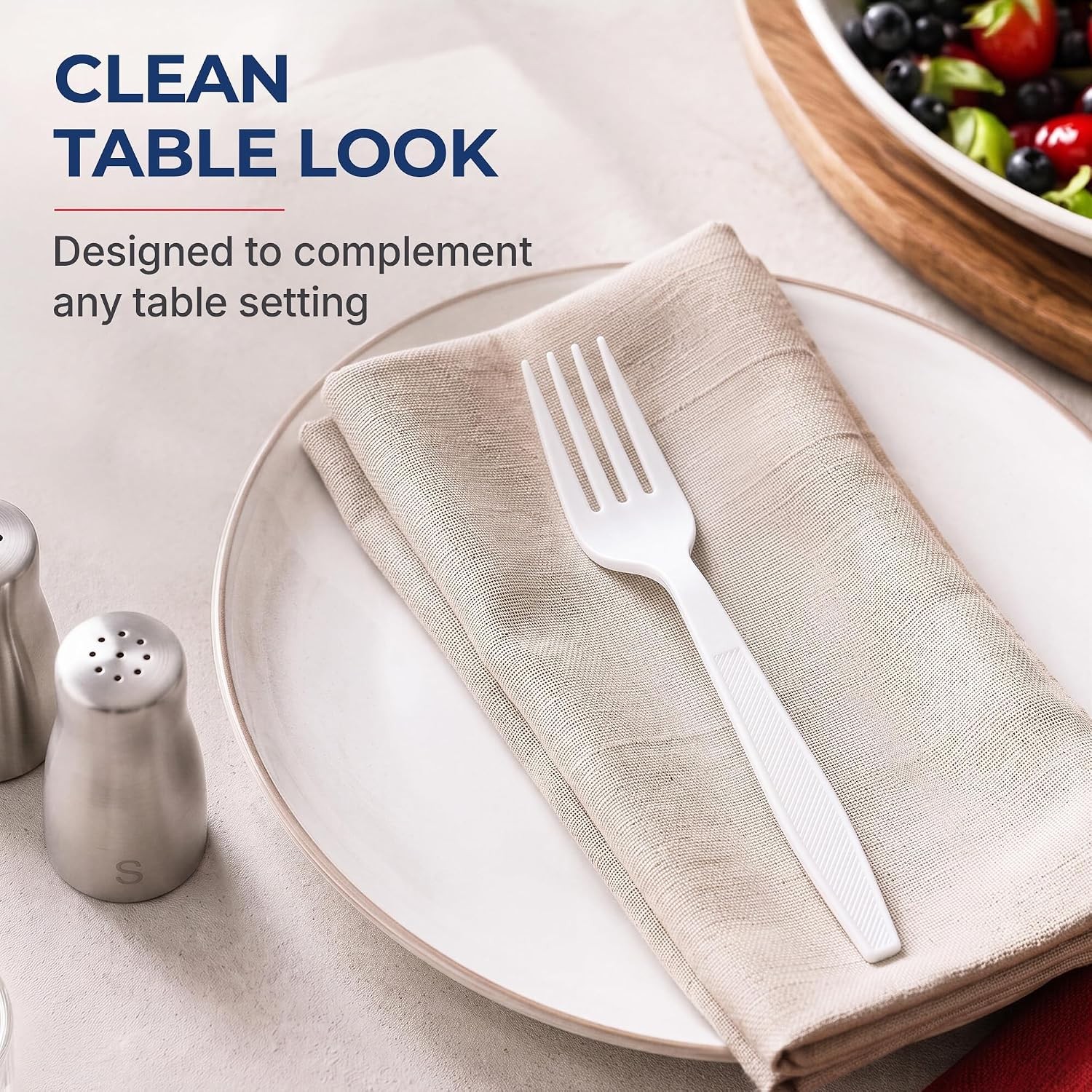 Heavy Duty Plastic Forks, Disposable Bulk Cutlery | 400 Count Heavy Duty White