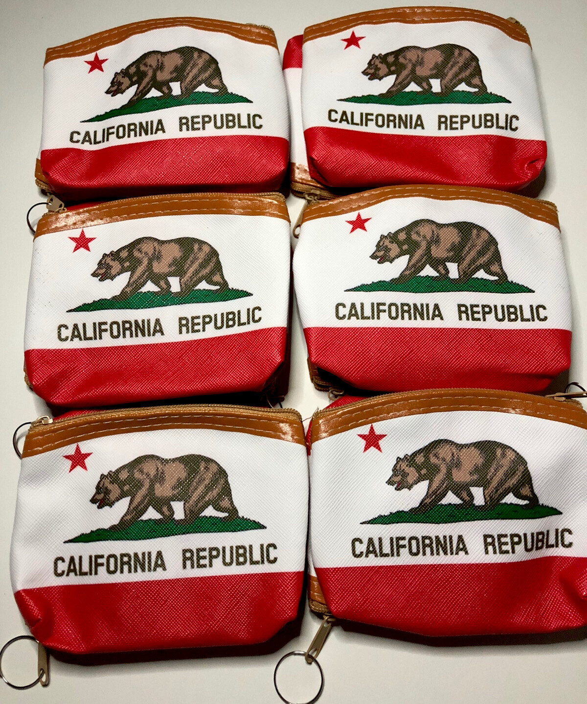 California Republic Theme Party Favors Keychain Coin Purse Candy Bag Fill Gifts