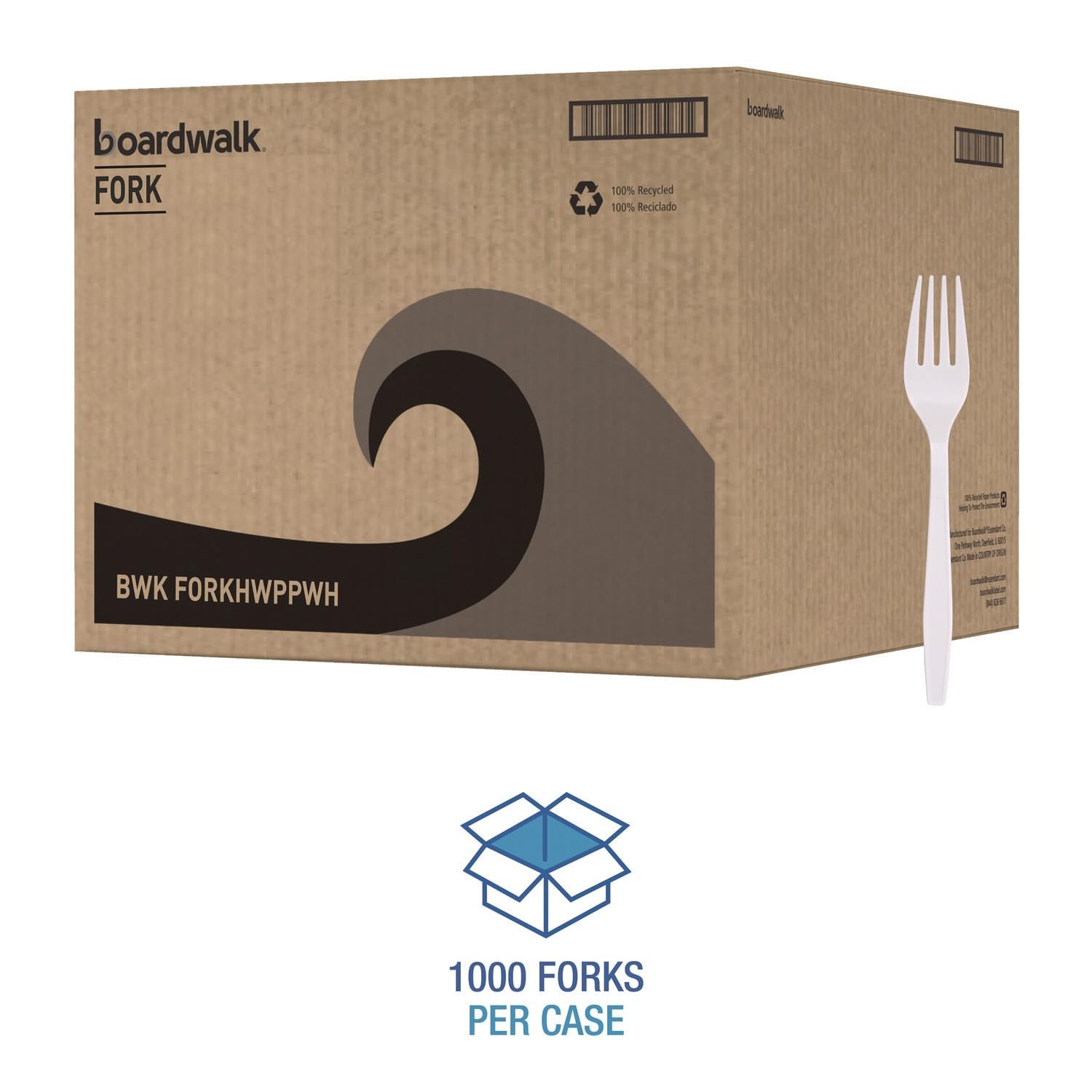 Heavyweight Polypropylene Cutlery Fork White 1000/Carton Disposable Plastic