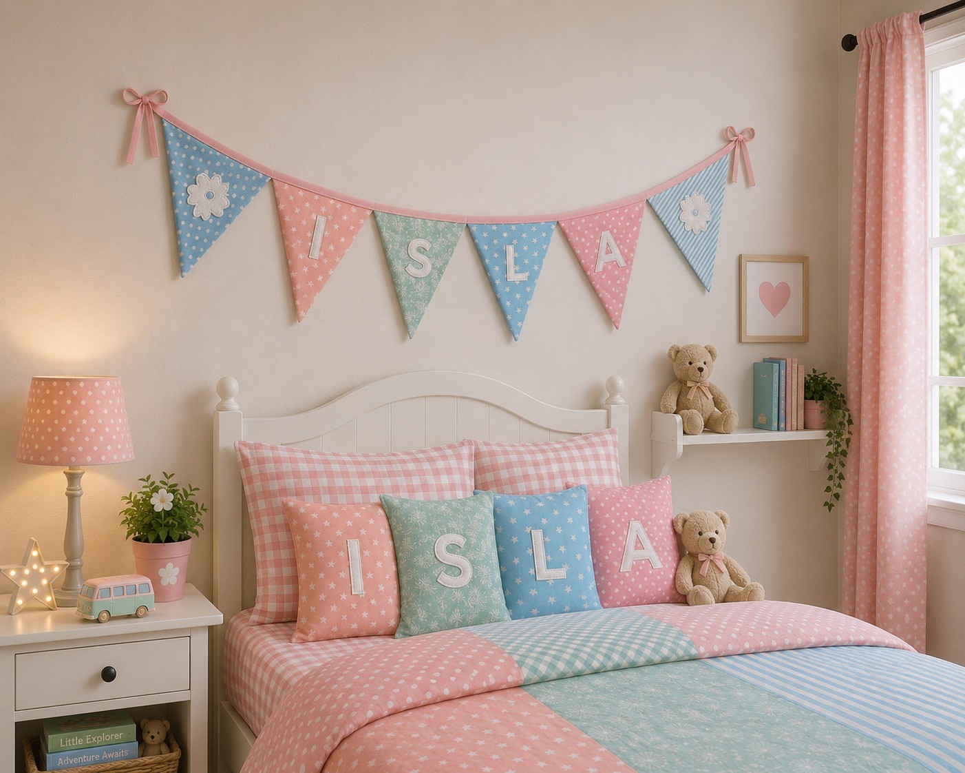 Personalised Bunting, Baby Bunting, Name Bunting, any name/ colour, £2 Per Flag