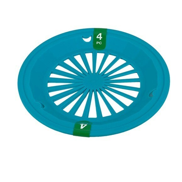 Plastic Paper Plate Holders Teal Set of 12 NEW