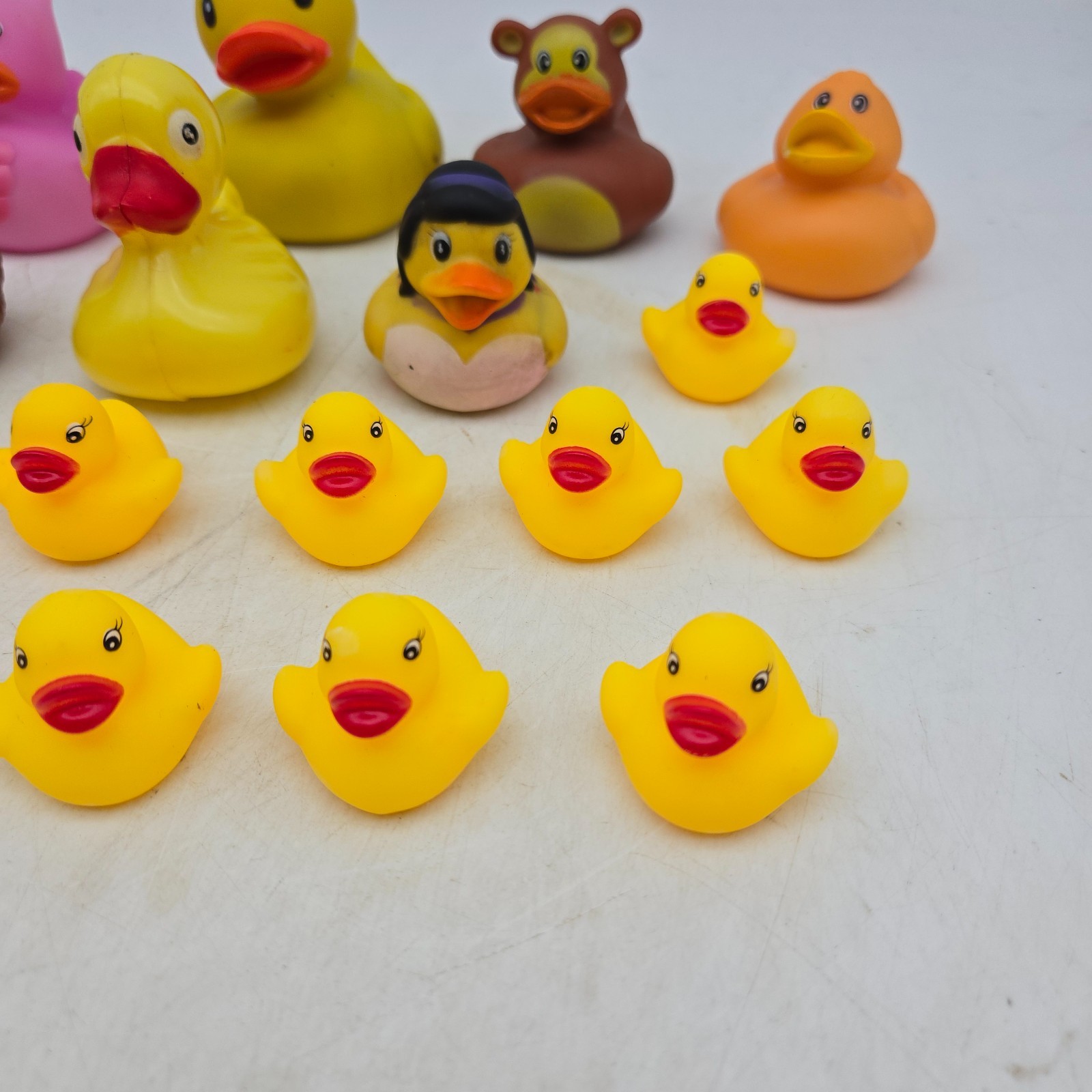 Lot of 20+ Rubber Ducks Assortment Jeep Ducking Floater Duckies Bath Toys
