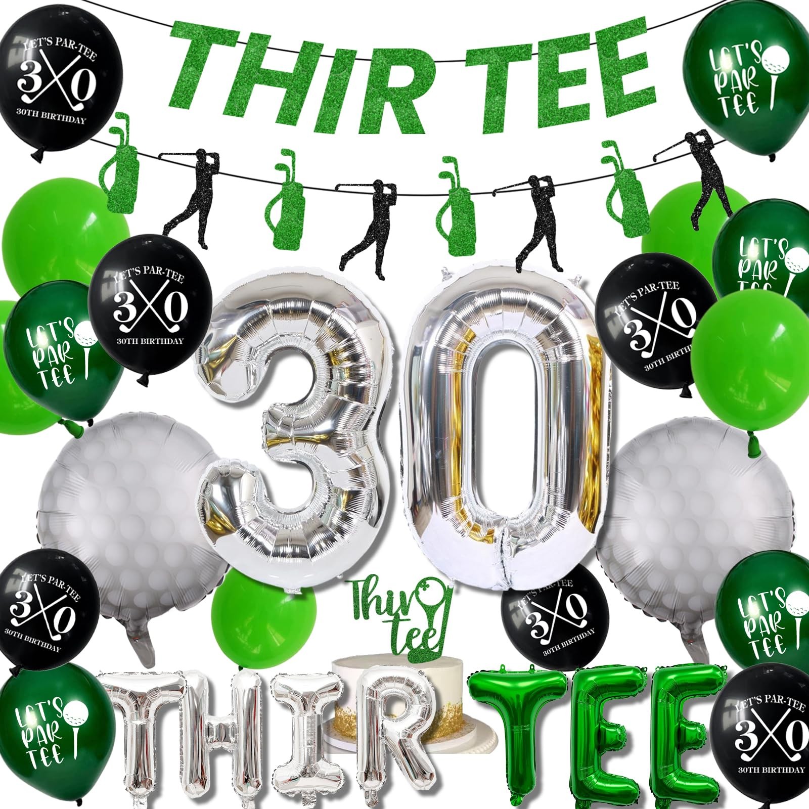 30th Birthday Decorations for Him, Golf 30th Birthday Party Decoration Themed…