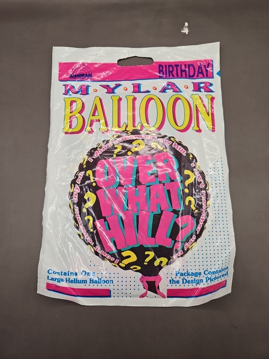 New Vintage 90s Over The Hill Birthday Foil Balloon Helium Decoration