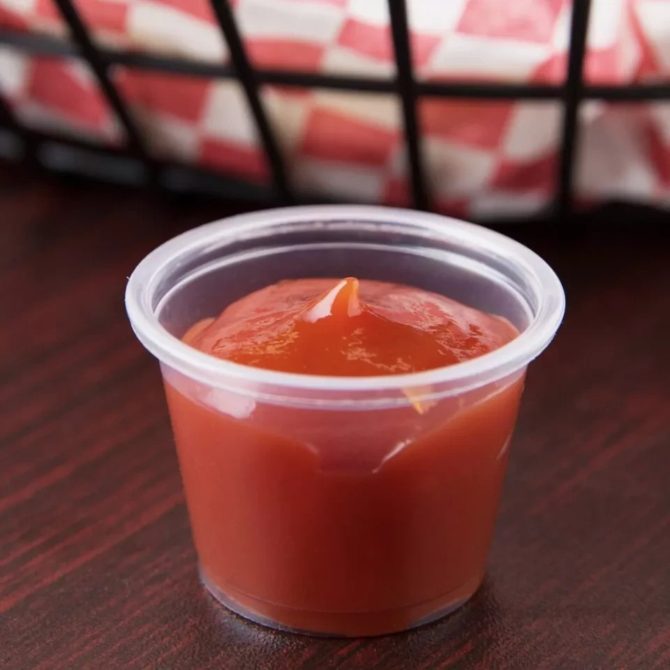 5.5oz Plastic Clear Portion Cups with Lids Pack of 1000 for Sauce Cup BPA Free