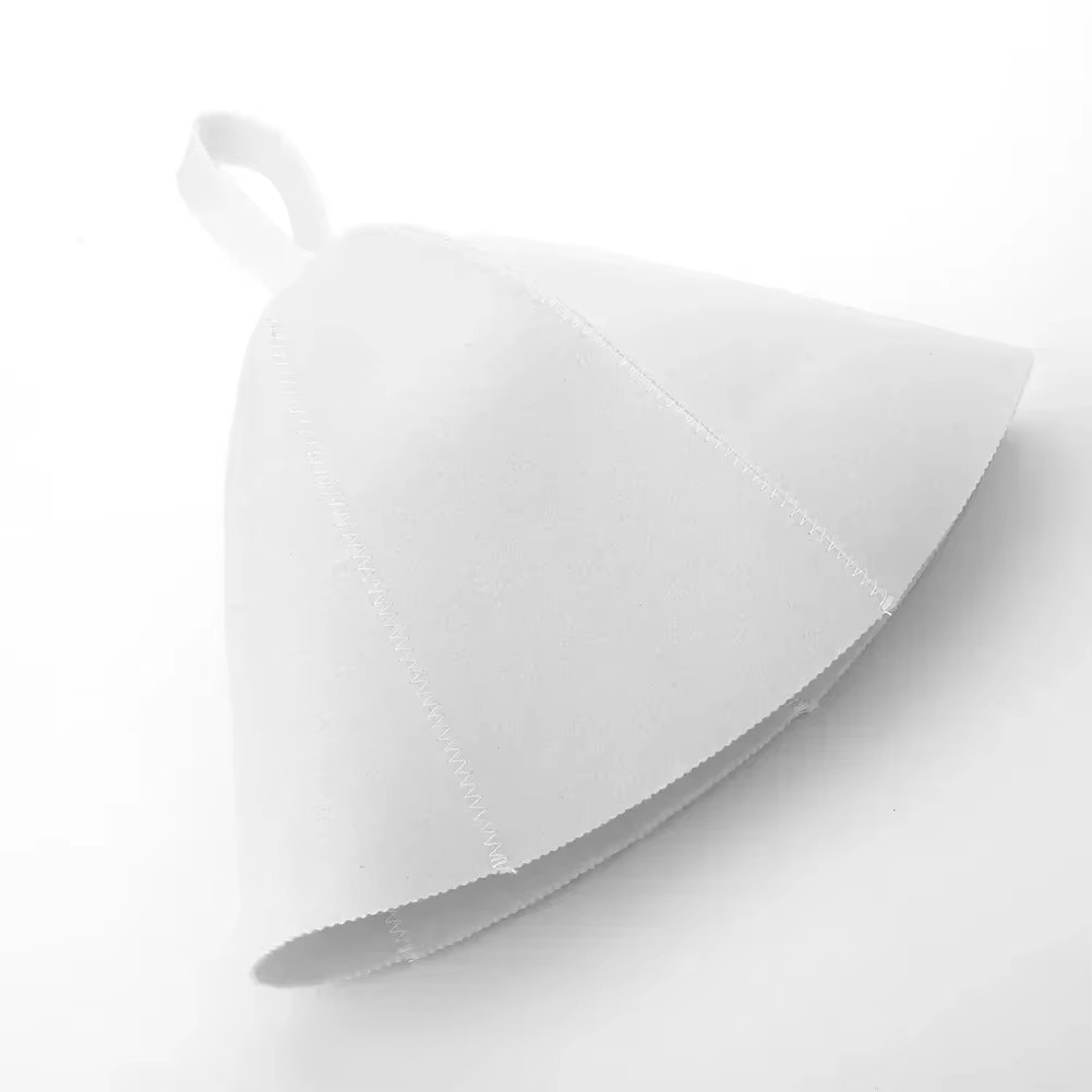 Wool Felt Sauna Hat Heat Resistant Hair Drying Cap Spa Bath Shower Turban