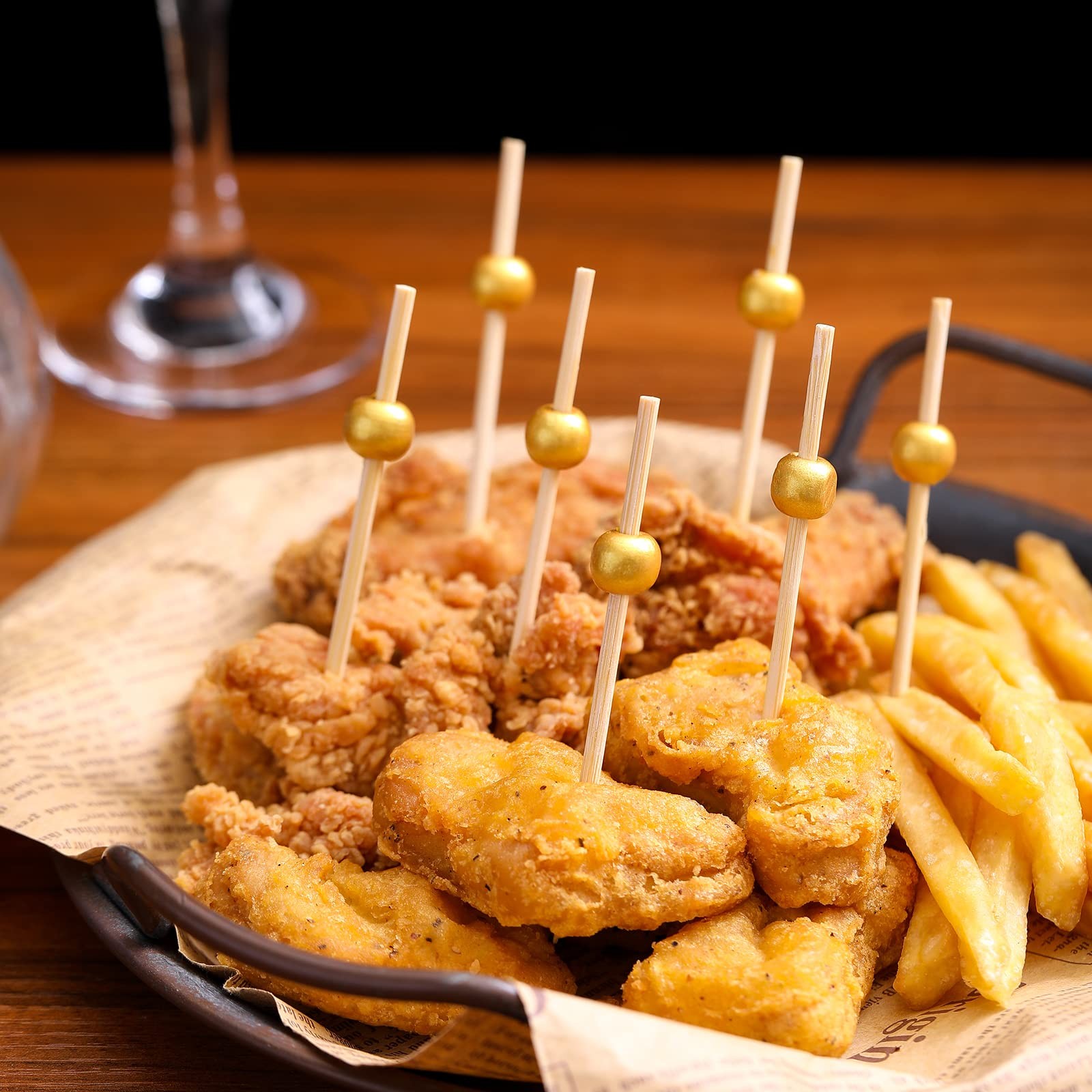 200 Pcs Cocktail Picks, 4.7 Inch Toothpicks for Appetizers, Bamboo Cocktail Stic