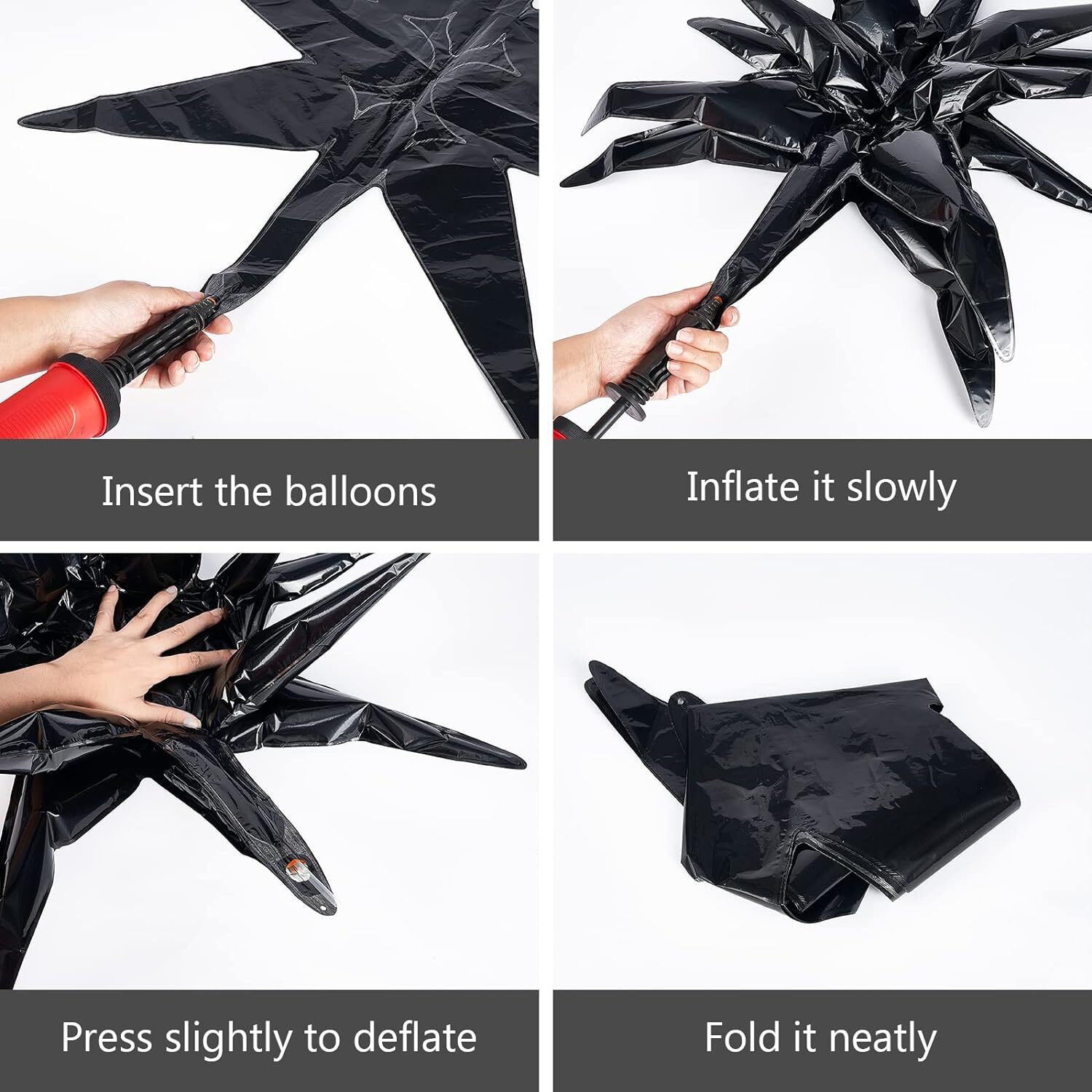 Star Burst Explosion Foil Balloons LARGE Cone Point Spike BIRTHDAY Wedding Party