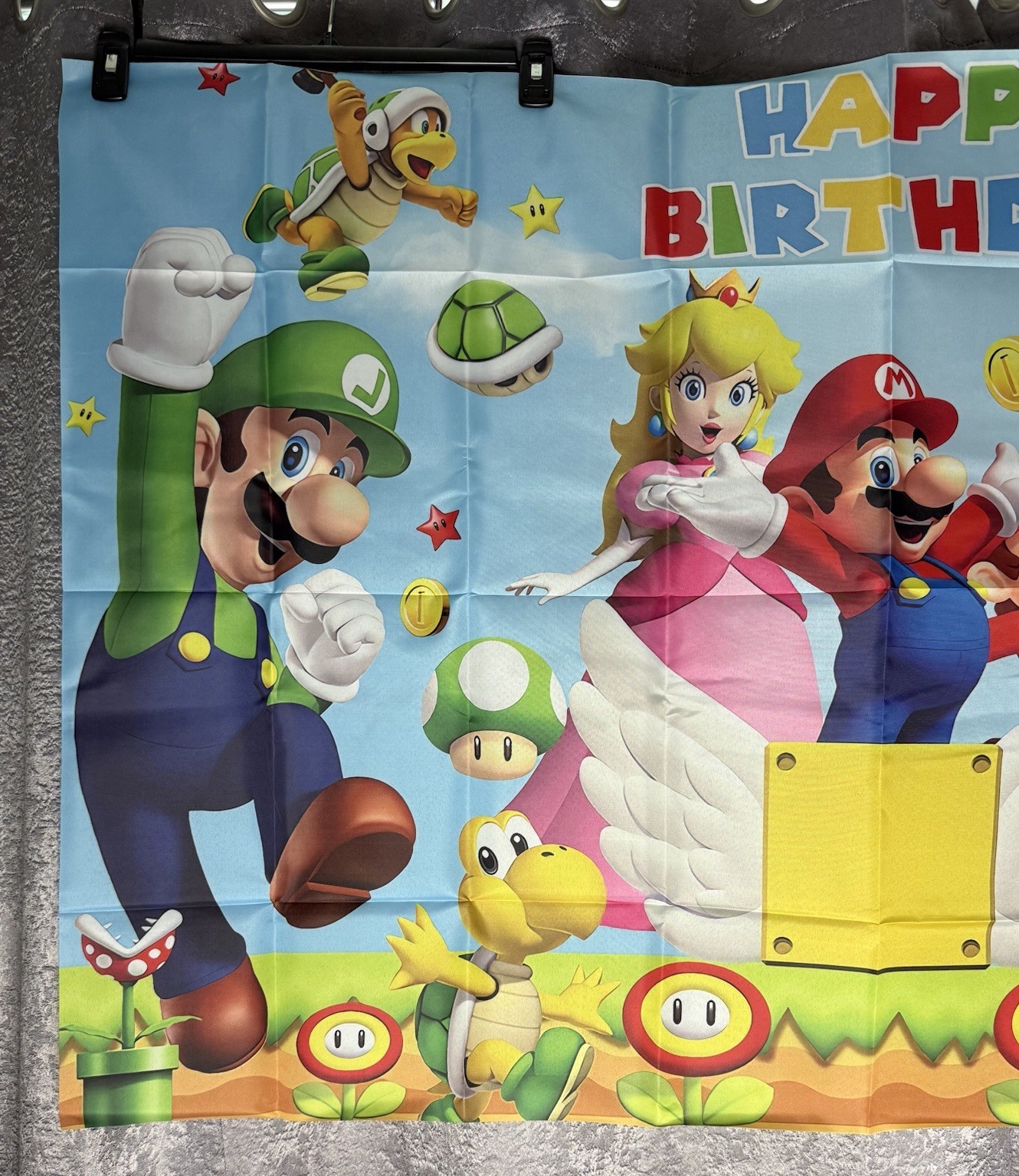 NEW 117Pcs Super Mario Bros Birthday Party Decor Backdrop Banner Cake Toppers+
