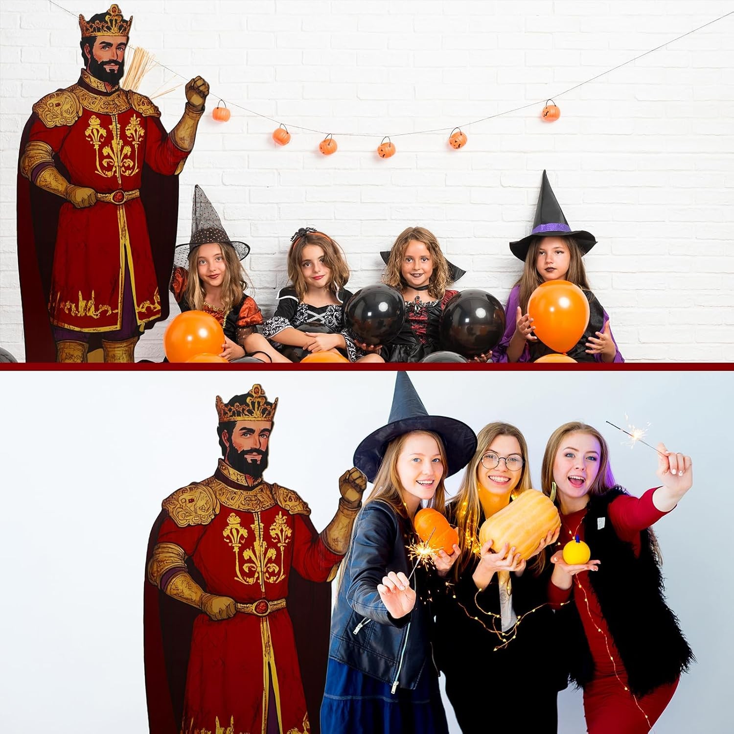 Jetec 6 ft Medieval Party Decorations Royal King Cardboard Cutout Stand up Life