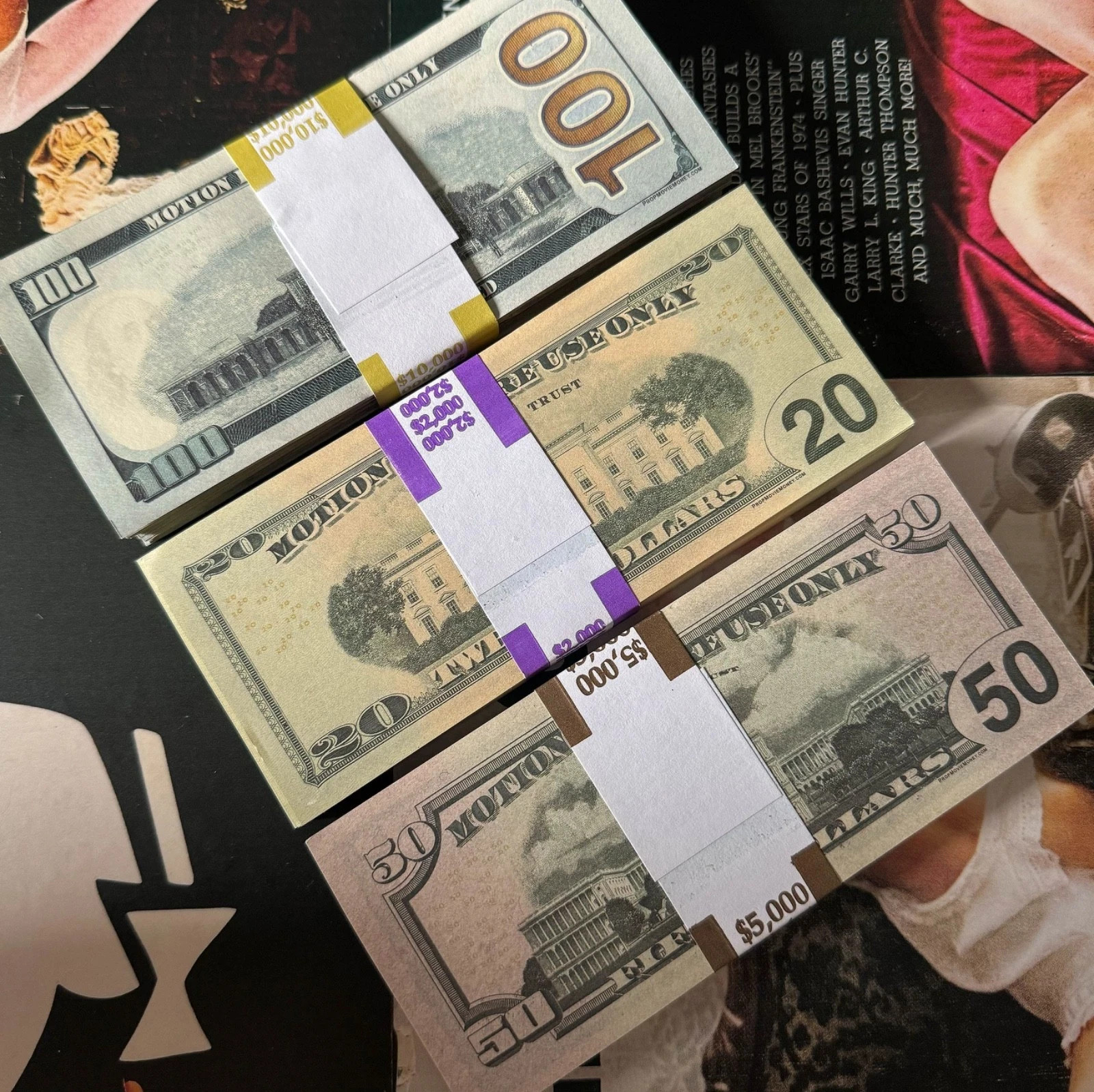 New Money Props Toy Play Fake Bills f Video Learning Education Toys10/20/50/100
