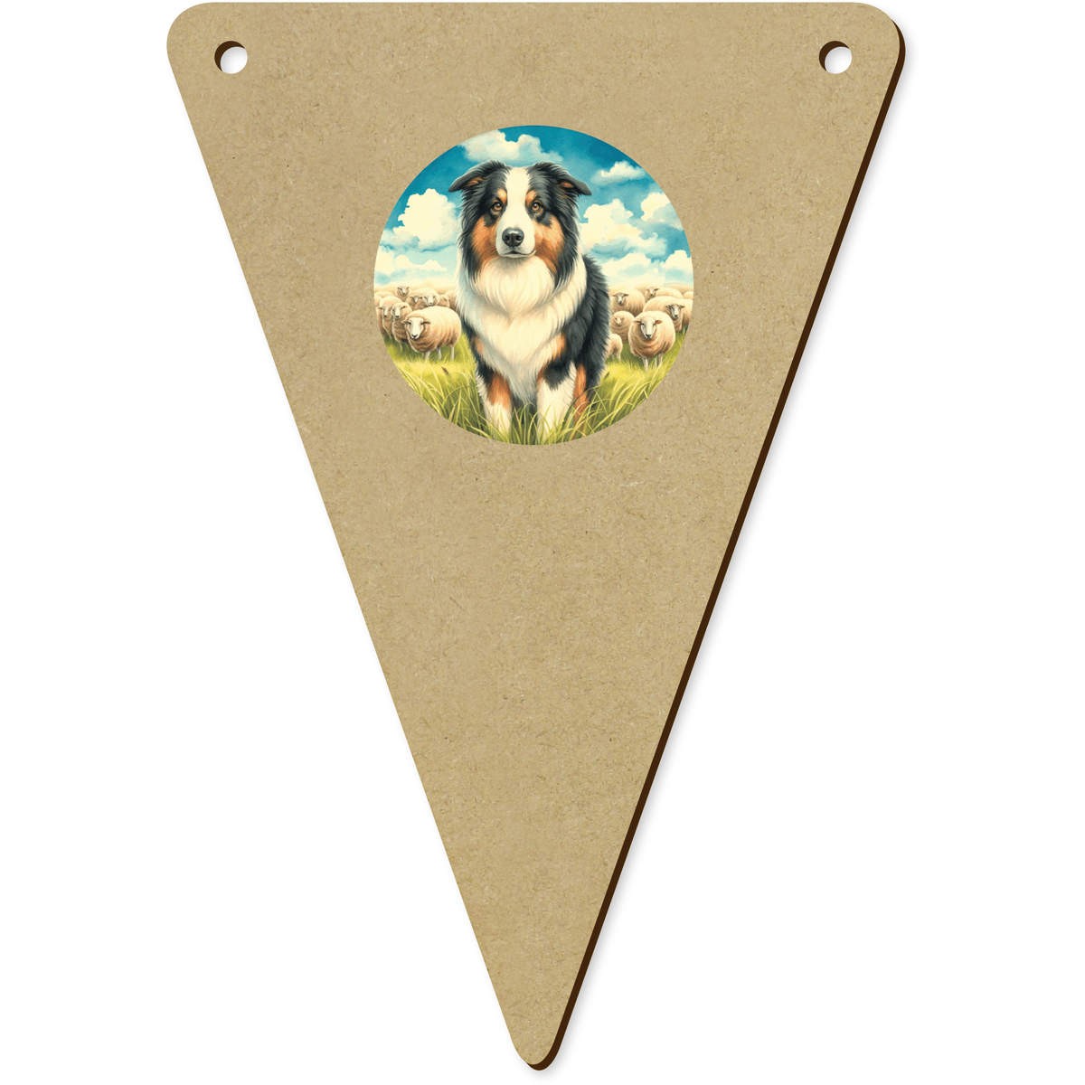 5 x 140mm ‘Border Collie Sheepdog’ Bunting Pennants / Flags (BN00091439)