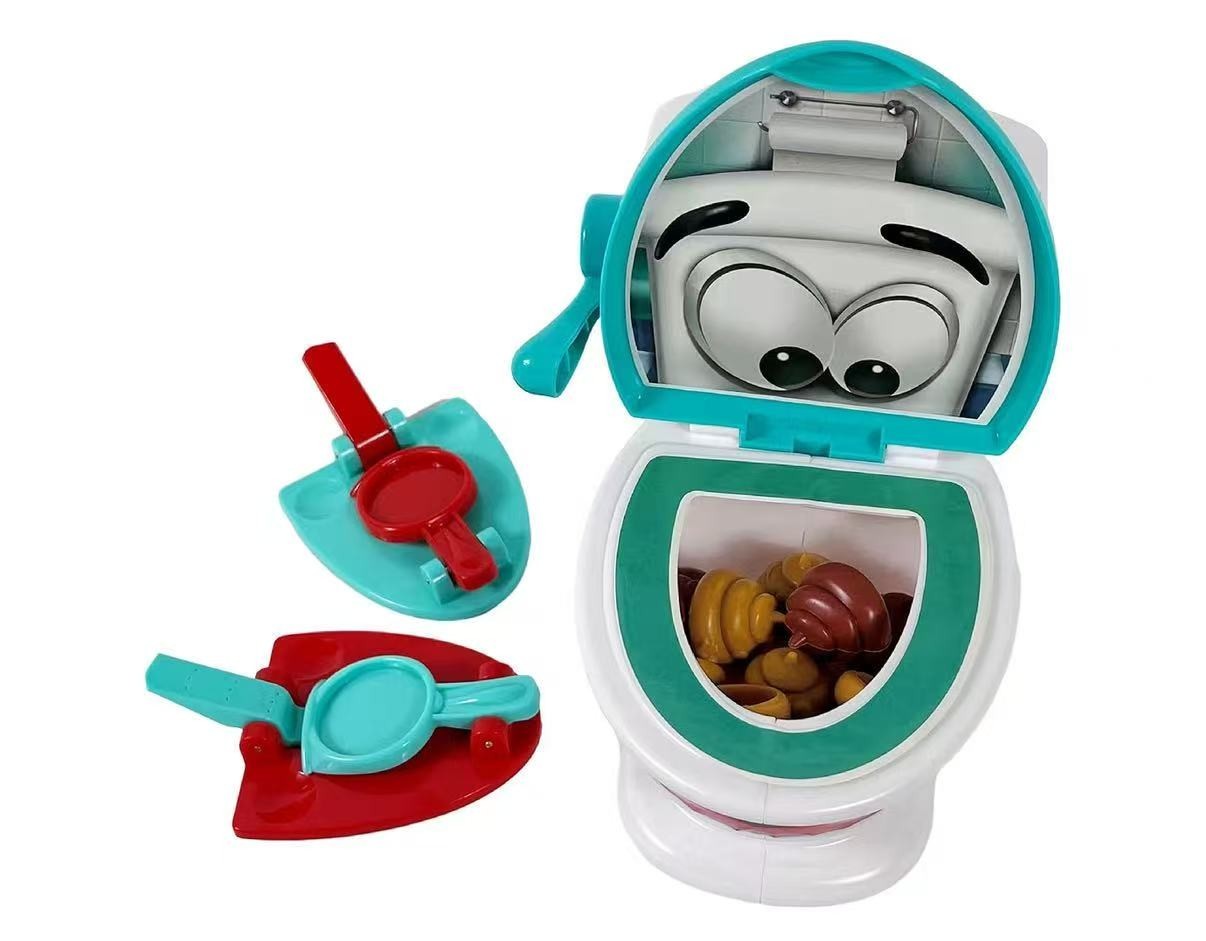 Poop Shoot Game for Family Interactive Toilet Toy for 2-6 Players Funny Gags
