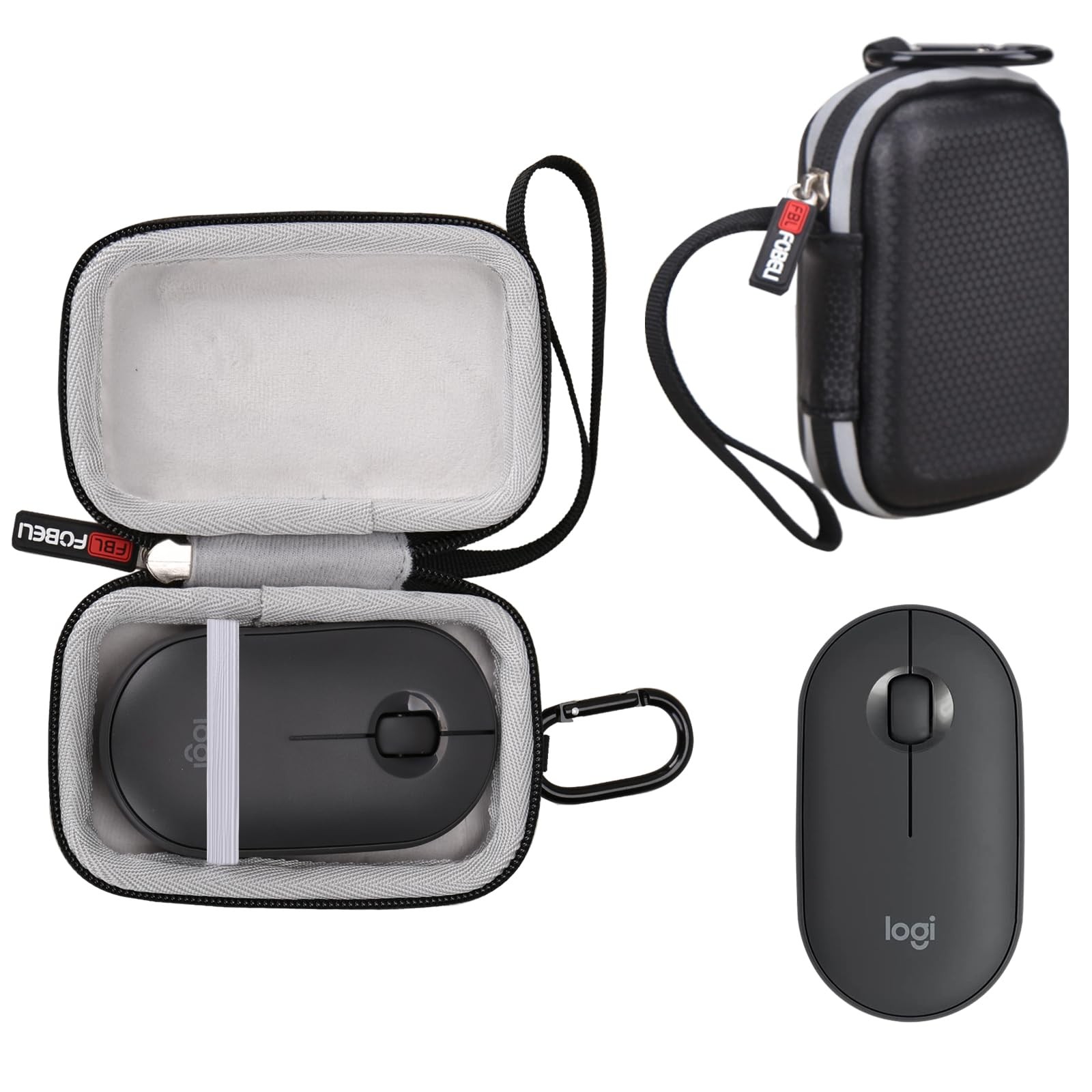 FBLFOBELI Travel Case for Logitech Pebble M350 M355 i345 Wireless Mouse, Shockpr