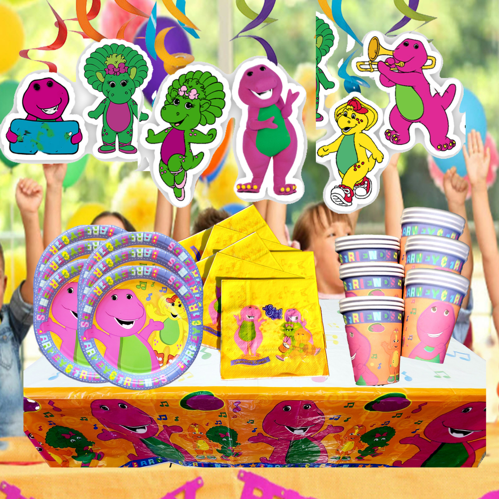 BARNEY cake birthday party decorations decor theme idea supplies BALLOON CUPCAKE