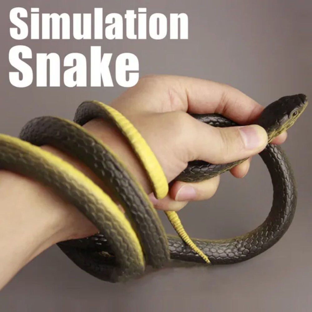 52″ Mamba Realistic Rubber Fake Snake Toy For Garden Props and Halloween Joke US
