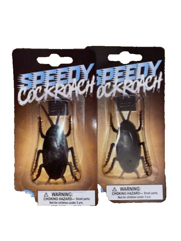 Realistic Pull Back Cockroach Toy Prank Gag Gift Fake Bug Halloween 4 Pack