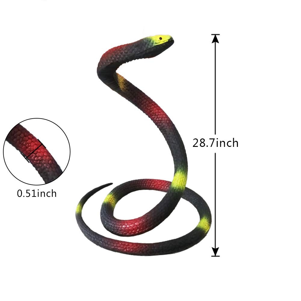 Lechay Rubber Snakes to Keep Birds Away,4 Pieces 29 Inch Realistic Rubber Sna…