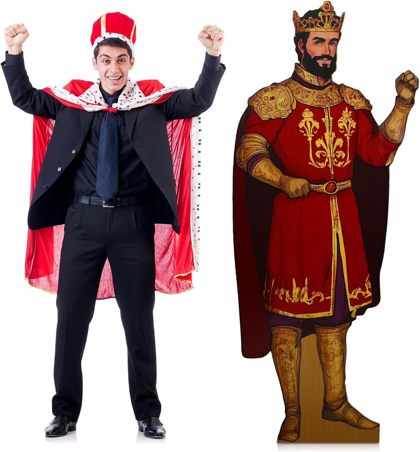 Jetec 6 ft Medieval Party Decorations Royal King Cardboard Cutout Stand up Life