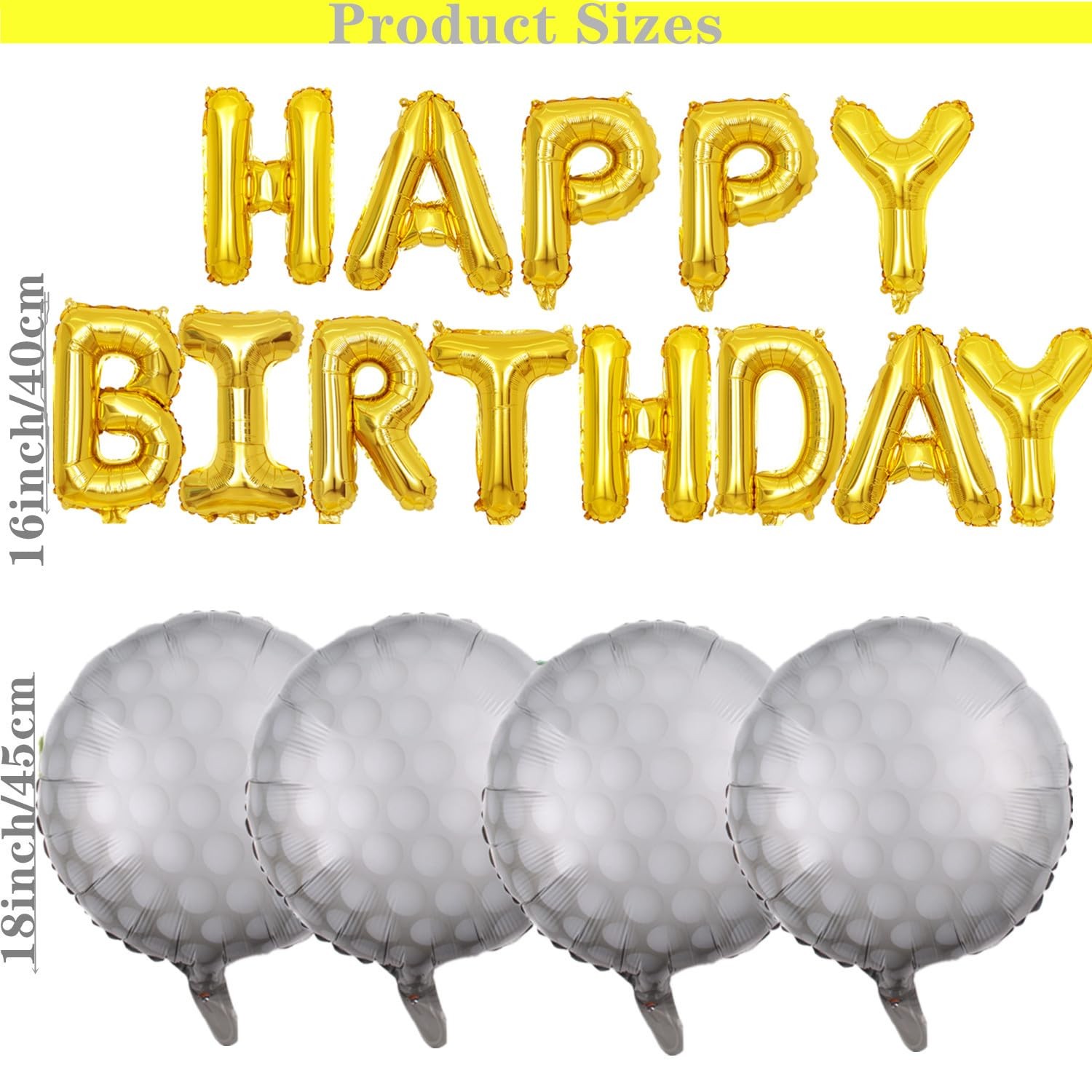 Golf Birthday Party Decorations Happy Birthday Letter Balloons Banner Men Boy…