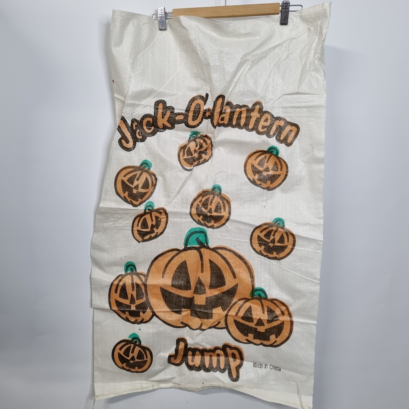 Set of 4 Vtg Jack-O-Lantern Jump Potato Sack Race Halloween Autumn Outdoor Game