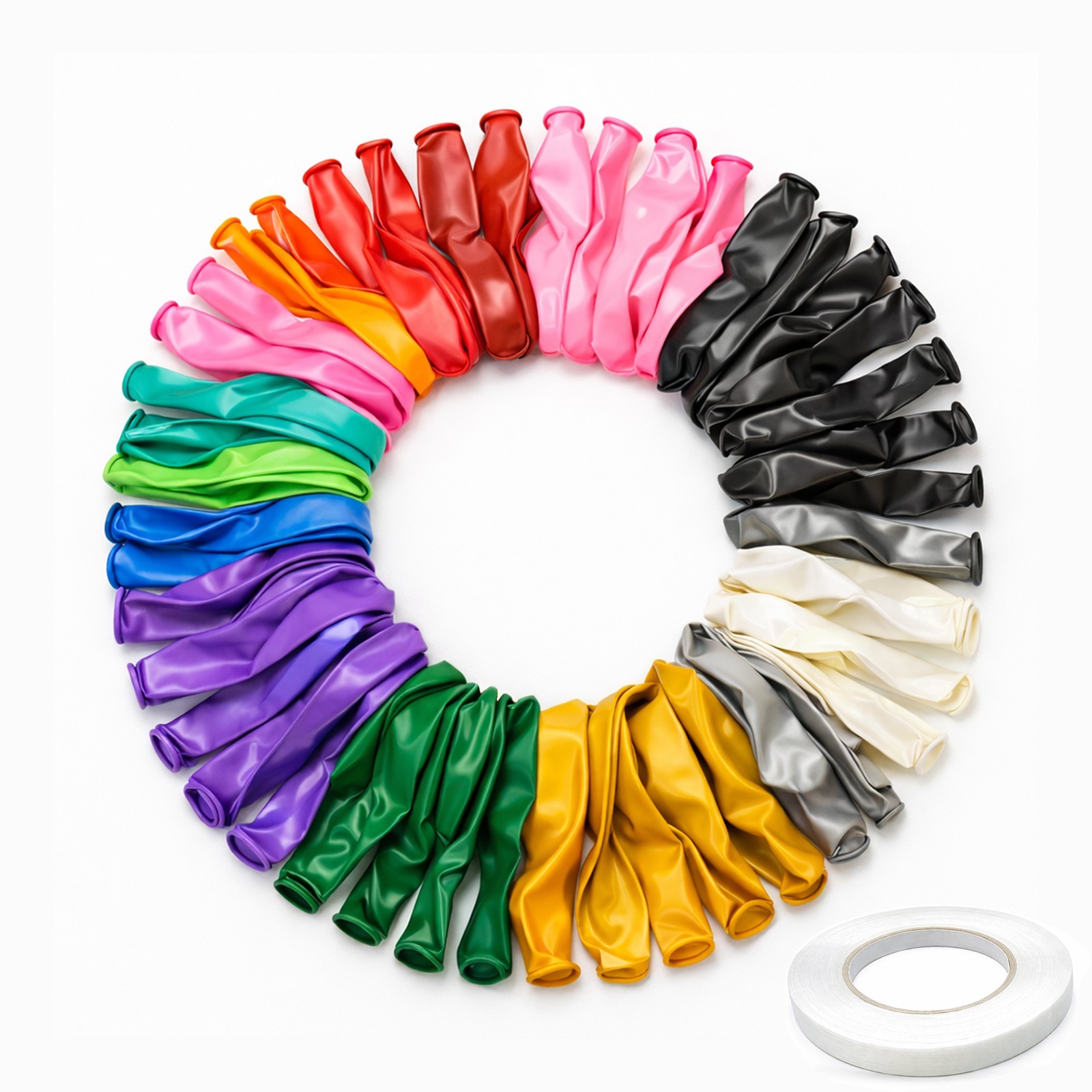 12″ In Multicoloured Helium Balloons for Party Decorations Birthday Bunting Arch