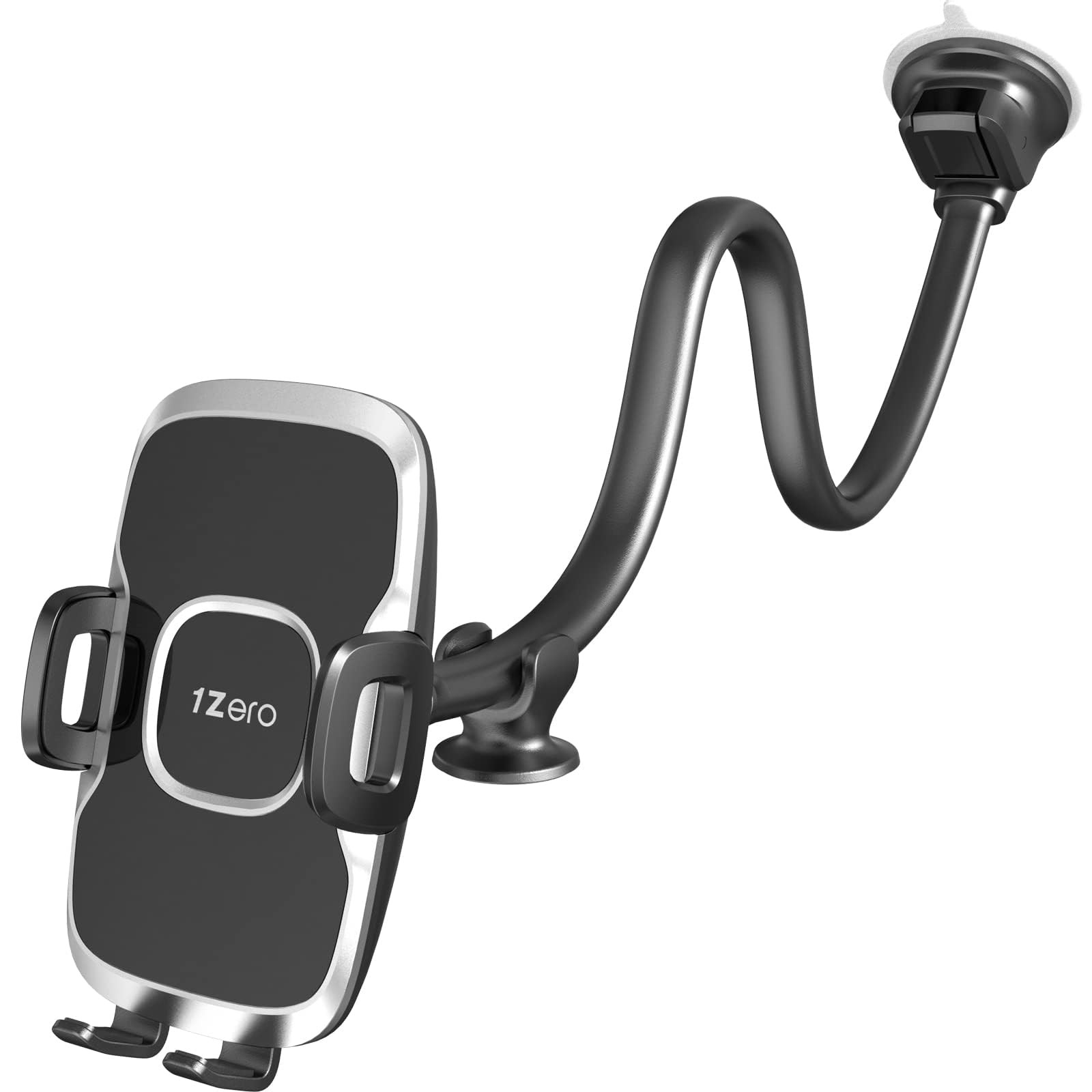 1Zero Solid Car Truck Phone Mount Holder with 14-Inch Gooseneck Long Arm, Windsh