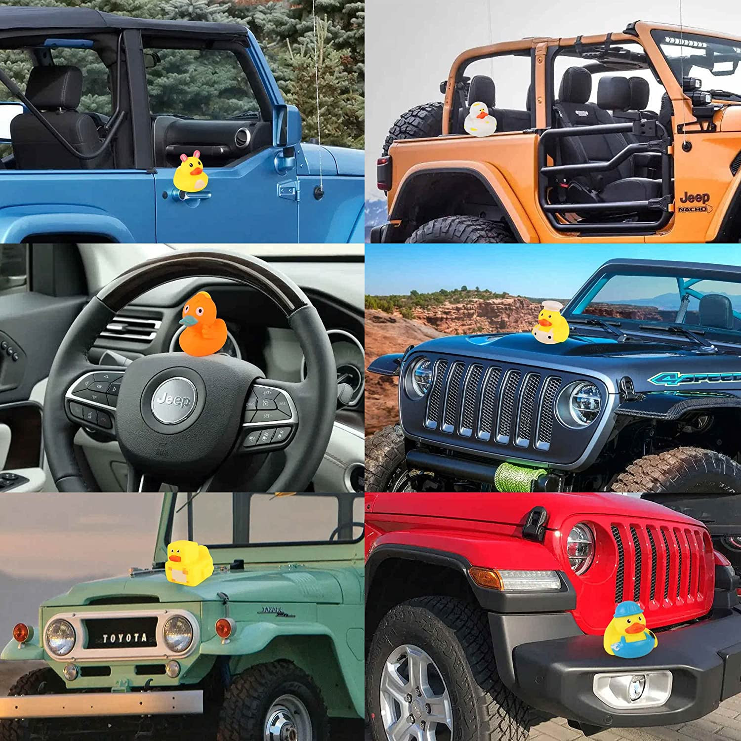 Rubber Ducks in Bulk,Assortment Duckies for Jeep Ducking Floater Duck Bath Toys