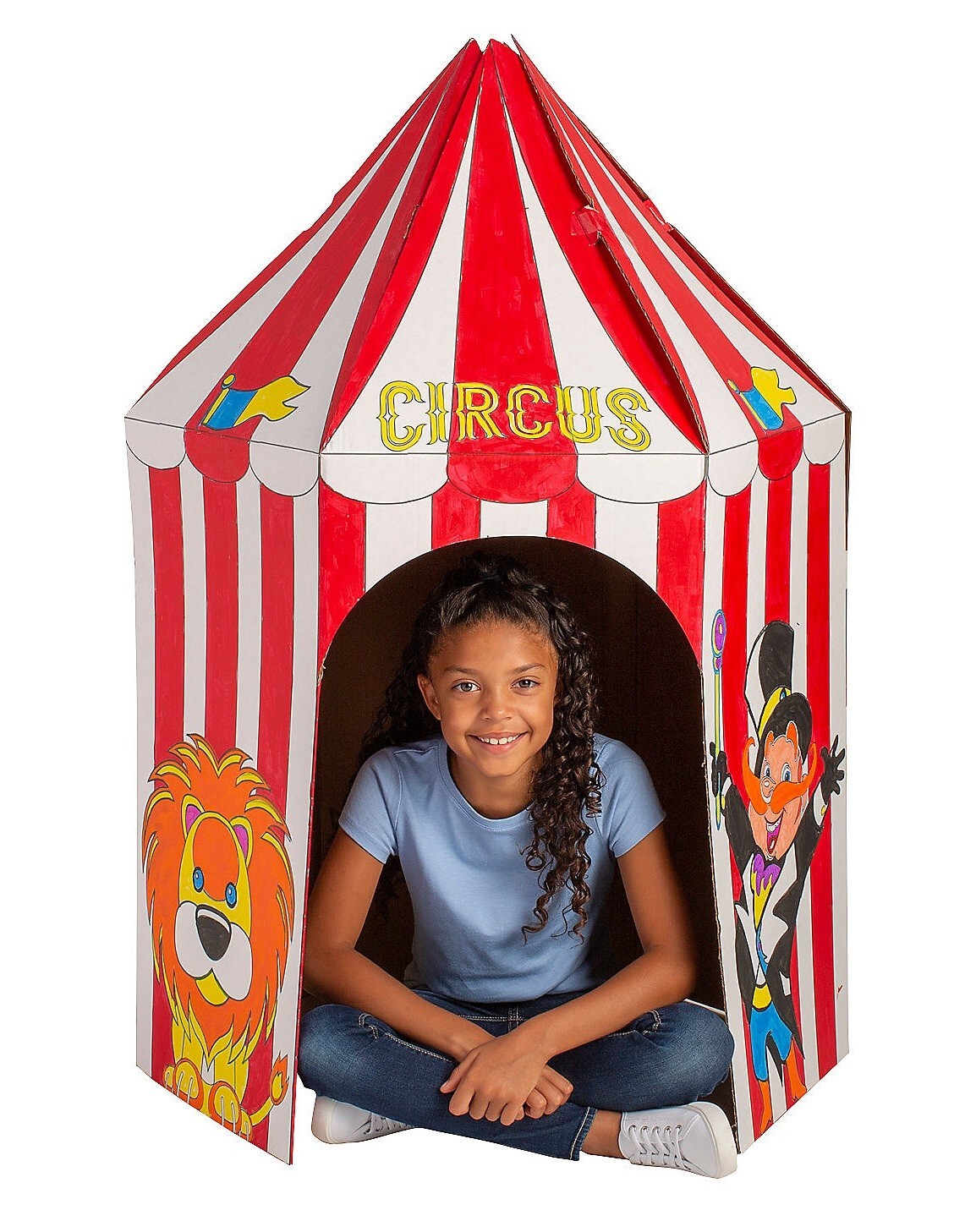 Carnival Circus Playhouse Cardboard Stand-Up Coloring Craft Fun Play Prop 47″H