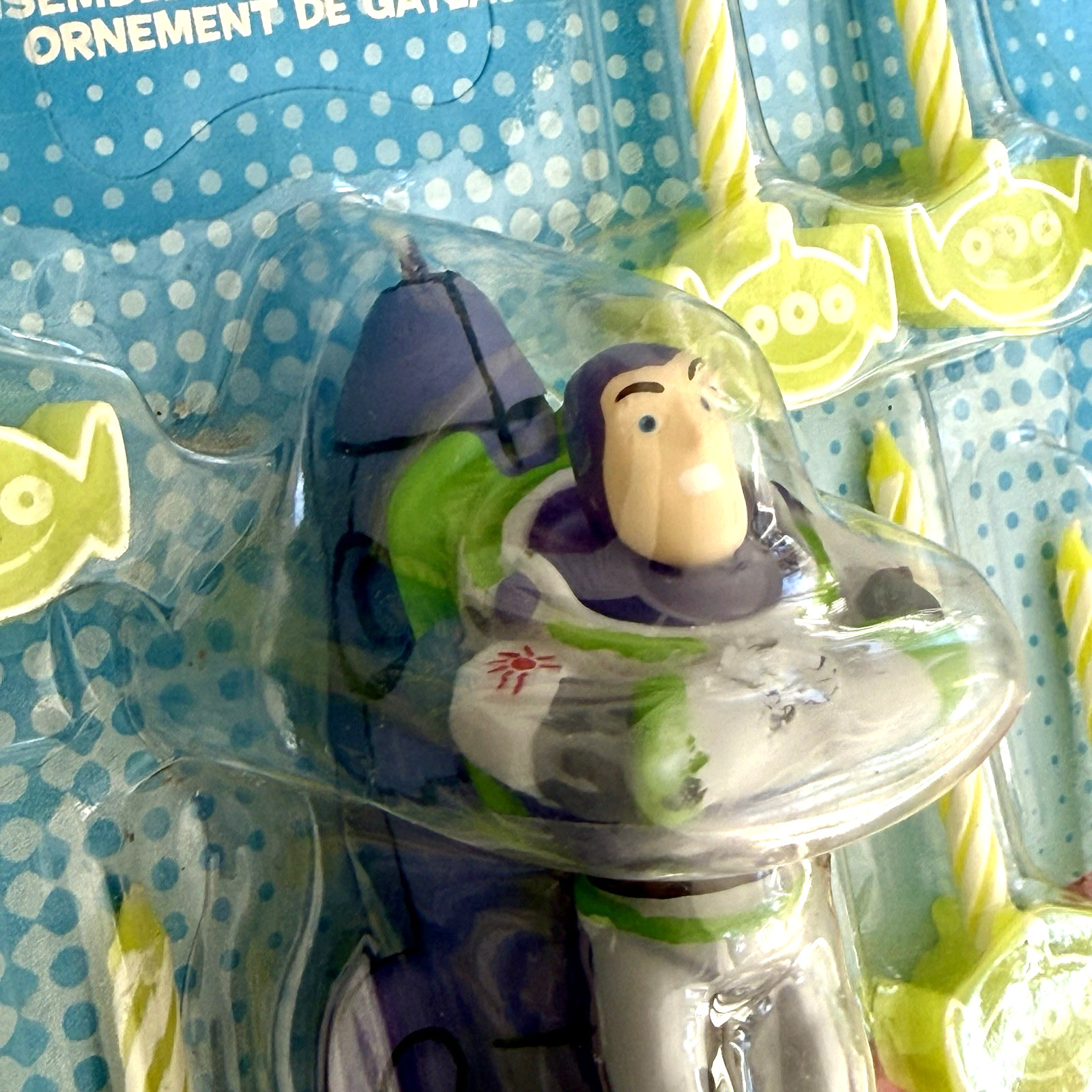 Disney Toy Story Buzz Lightyear Figure Birthday Candle 8 Green Alien Cake Topper