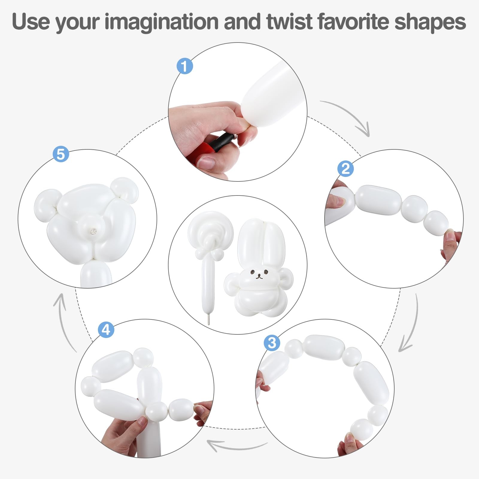 1000 Pcs Long Balloons Bulk 260 Latex Twisting Balloons Decoration for Birthd…