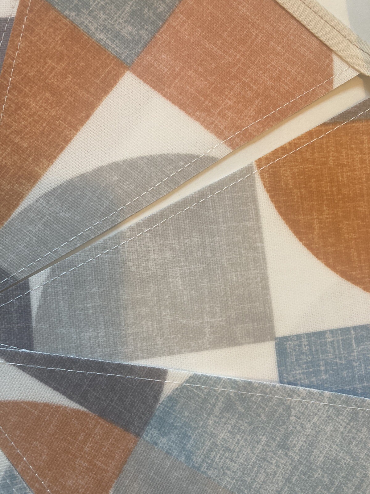 Handmade Oilcloth Bunting, Garden/Home Contemporary – 2 Meters Double Sided