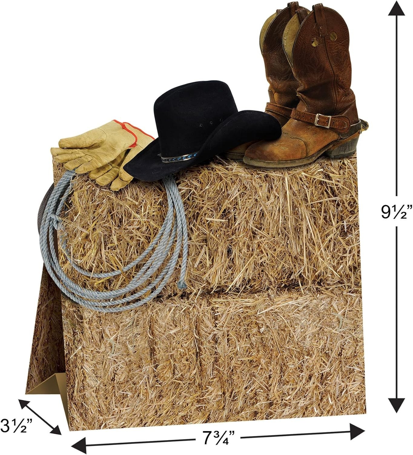 Rustic 3-D Cowboy Table Centerpiece – Perfect for Country-Themed Events, 9.5″