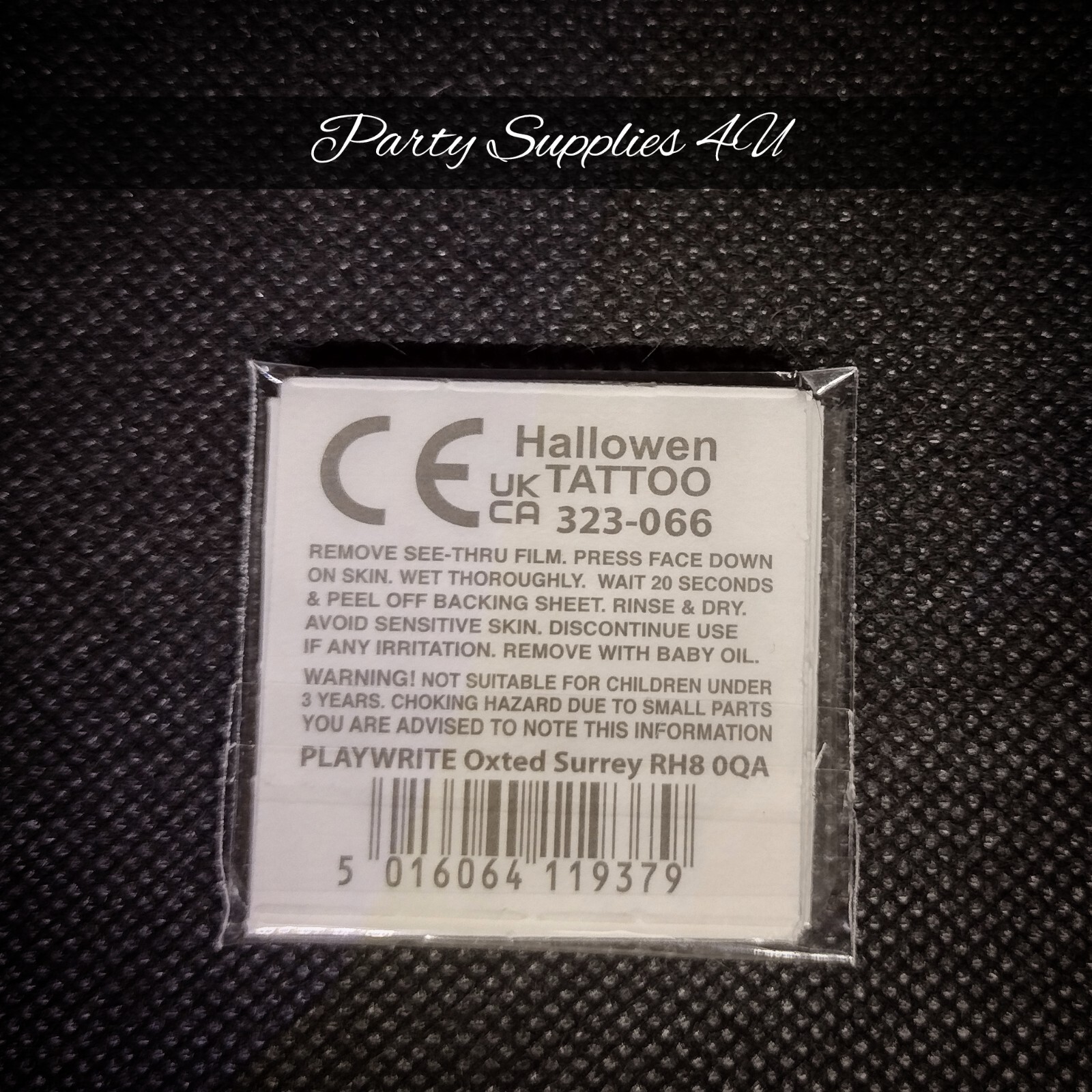 12pk Halloween Temporary Tattoos. /Party bag filler/kids/Trick/Treat/Transfer