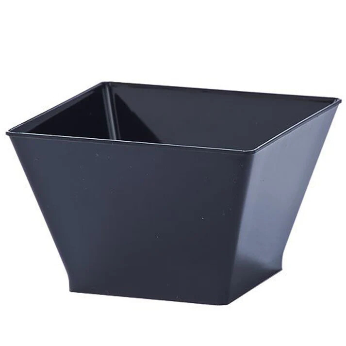 Lillian Tablesettings Condiment Small Dessert Serving Rectangle Black Bowls 8 oz