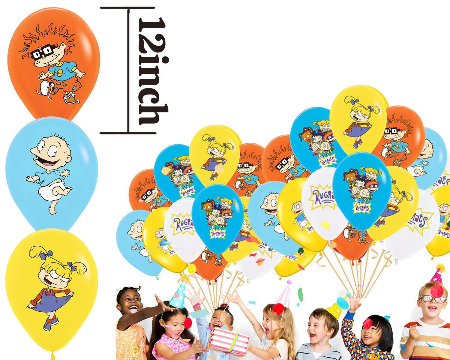 RUGRATS CUPS PLATE BANNER PARTY TABLE COVER SUPPLIES BALLOON CUPCAKE TOPPER CAKE