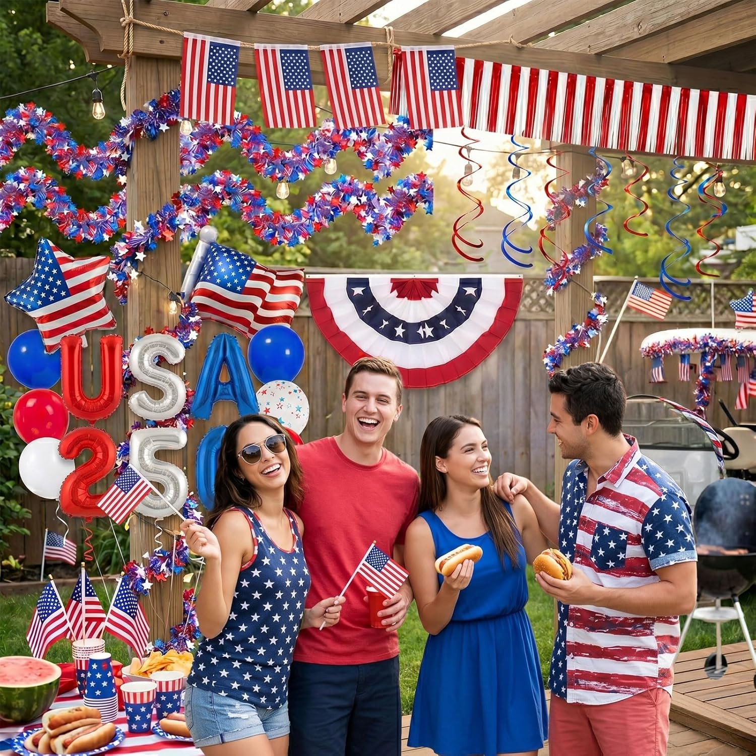 4Th of July Golf Cart Decorations Kit, 250Th Anniversary USA Patriotic Parade De