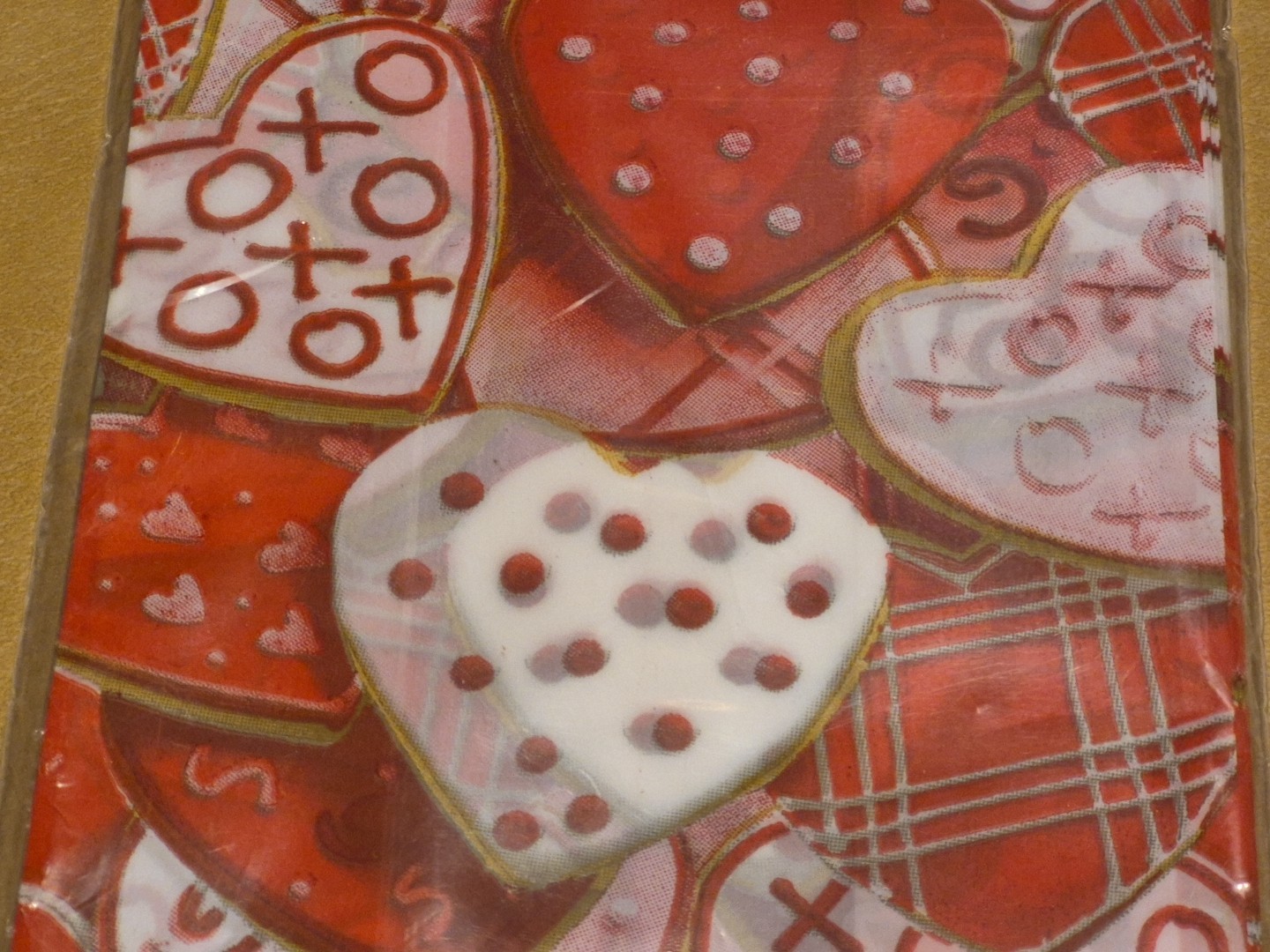 Paper Art Plastic Treat Bags Valentine’s Heart 20ct 4x9in Frosted Hearts Cookies