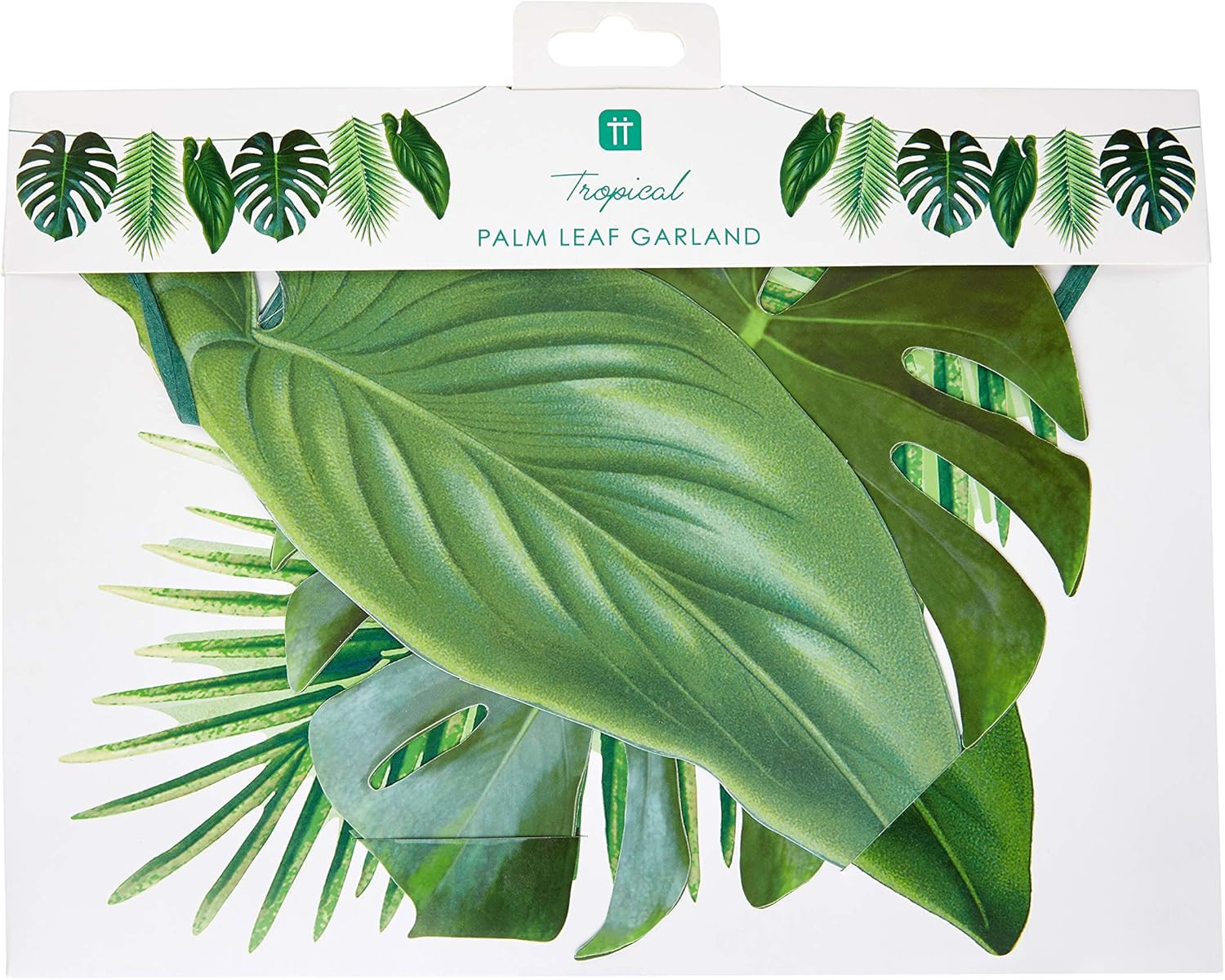 Palm Leaf Garland Tropical Party Decorations 8.5ft Green Jungle Bunting