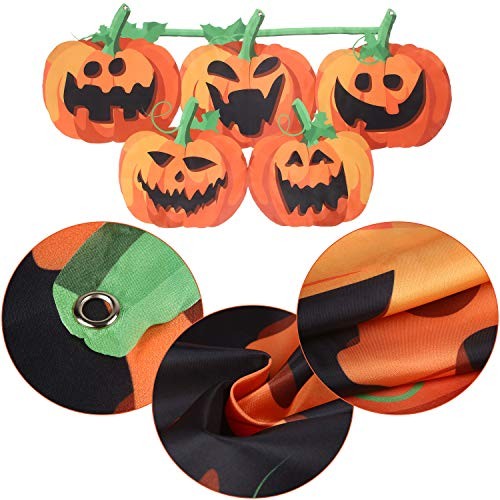 Halloween Pumpkin Bunting Flag Hanging Banner 59 Inches Funny Pumpkin Flag
