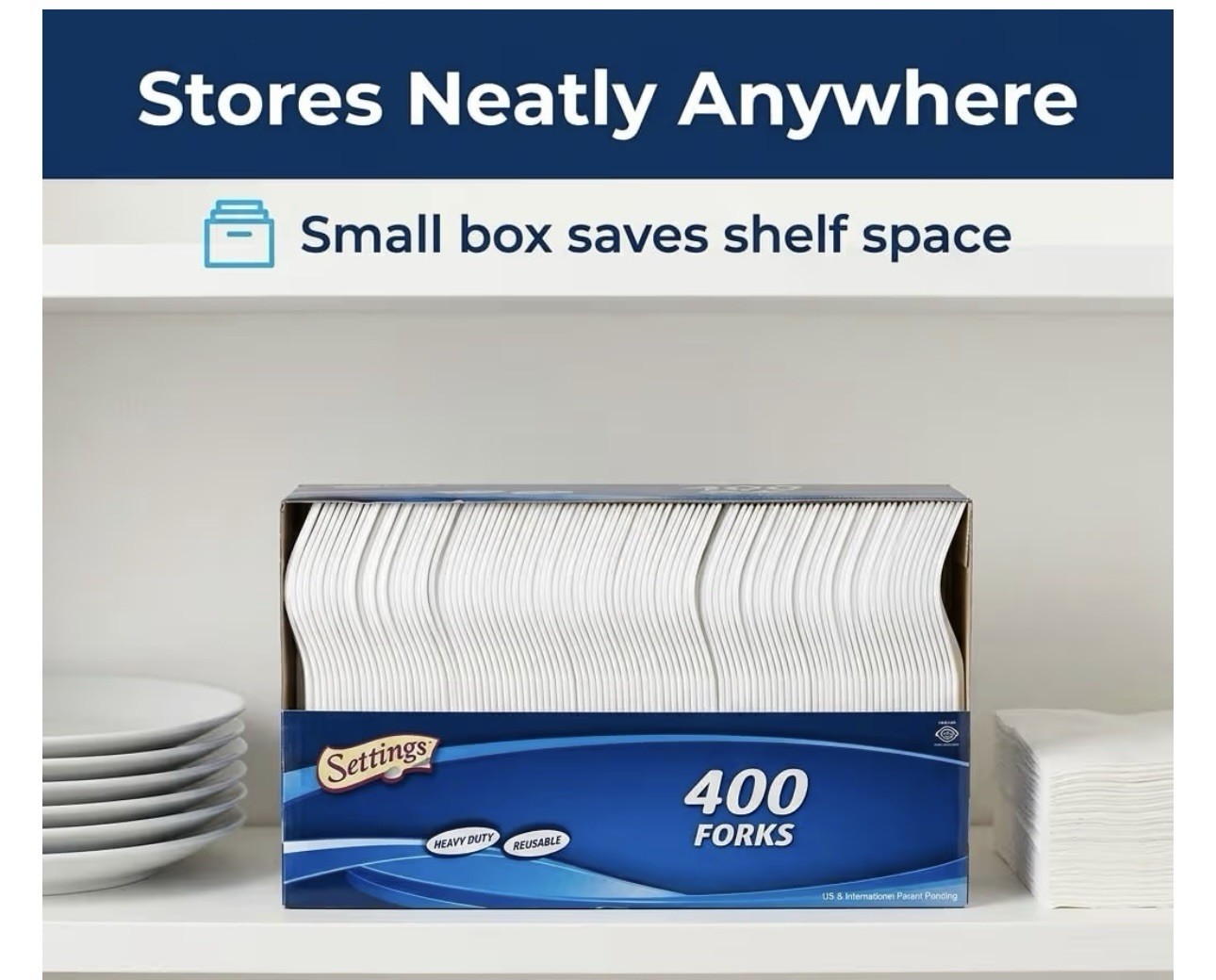 400 Count White Plastic Forks Heavy-duty Disposable forks BPA -free Bulk
