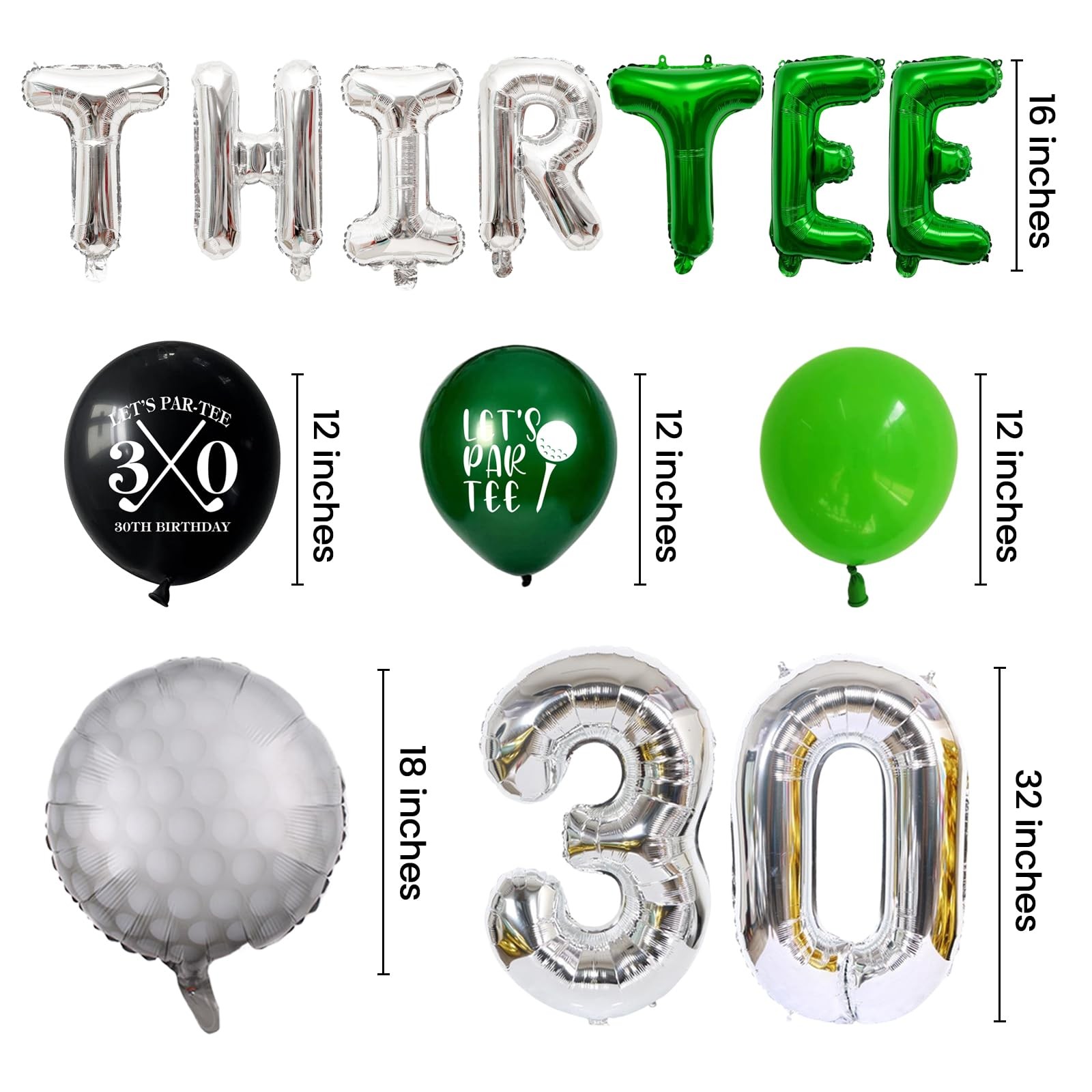 30th Birthday Decorations for Him, Golf 30th Birthday Party Decoration Themed…